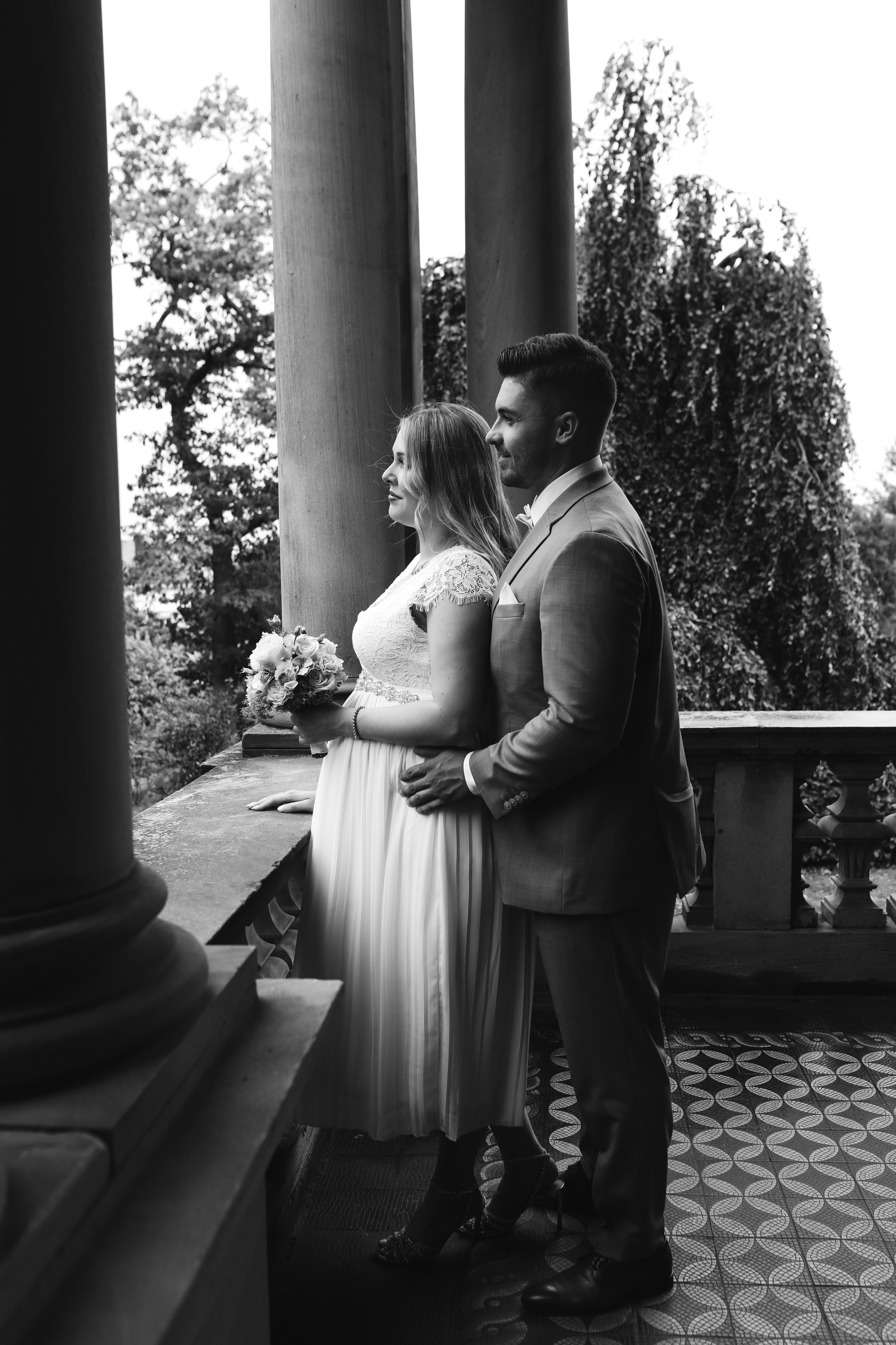 Emotionales Brautpaarporträt in Haßloch– Hochzeitsreportage Pfalz