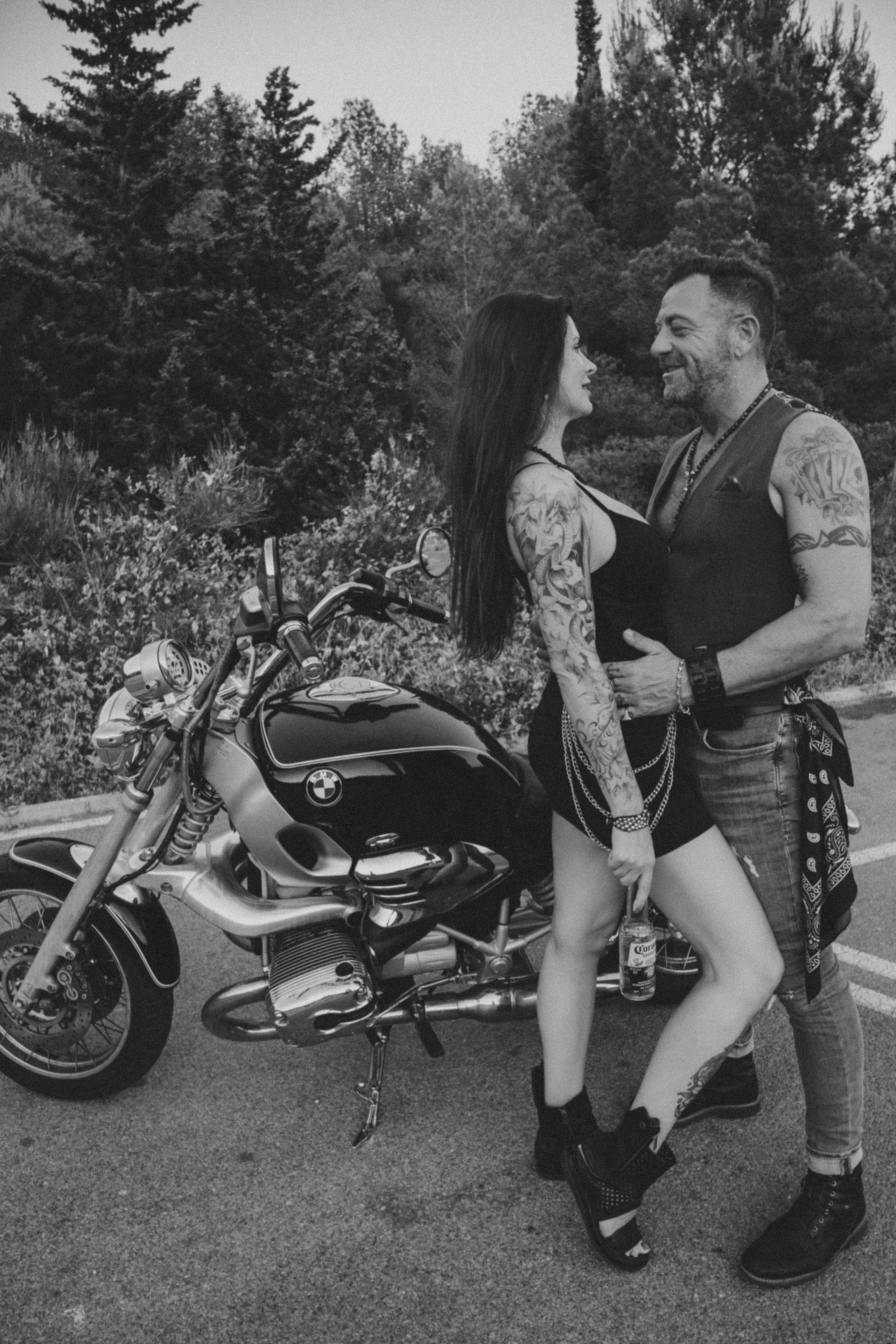 Фотосессия пары на мотоцикле. Профессиональная фотосъемка в Калафелле — Елена Медведева