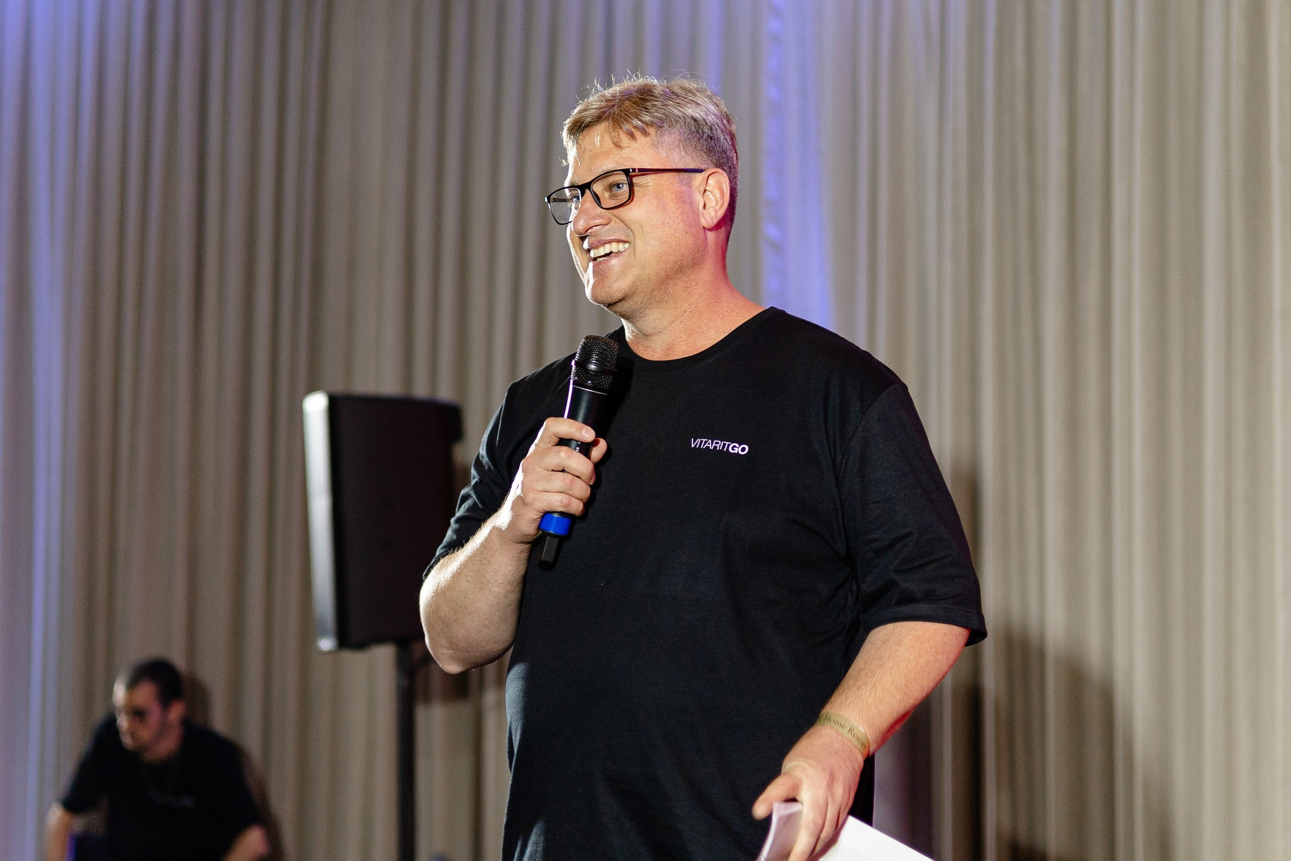 Evento corporativo Triveni Day com César Cielo em Itajaí