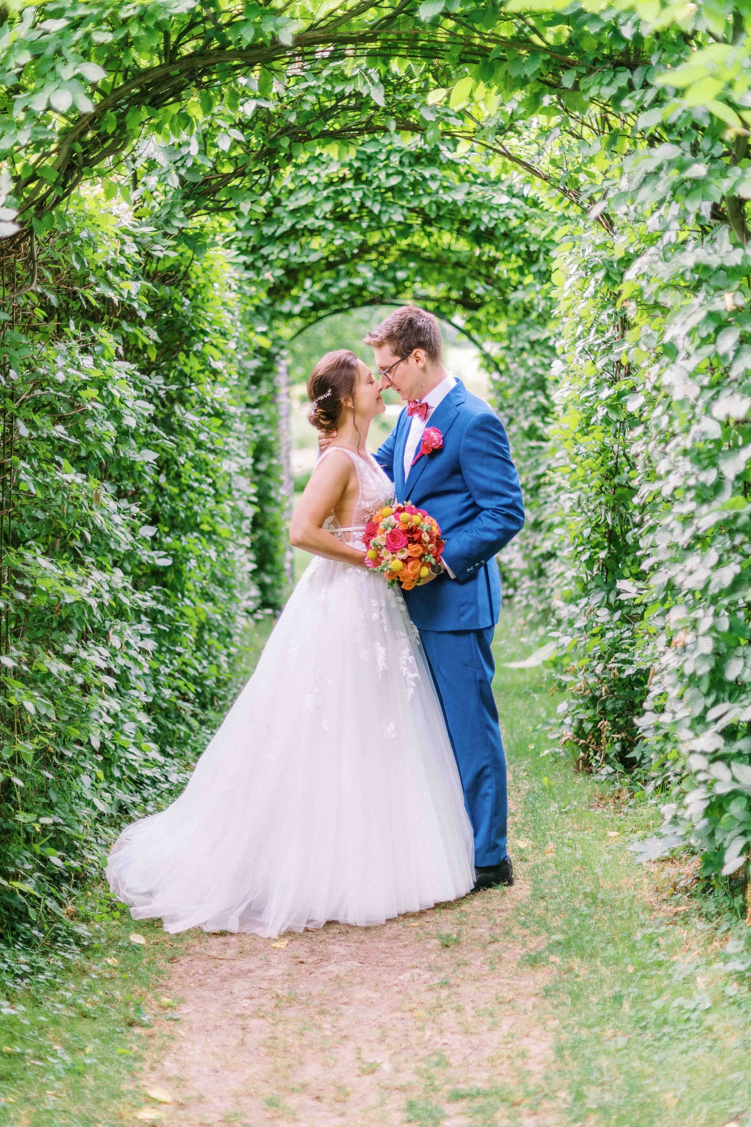 brautpaar bei hochzeit im schloss von hammerstein