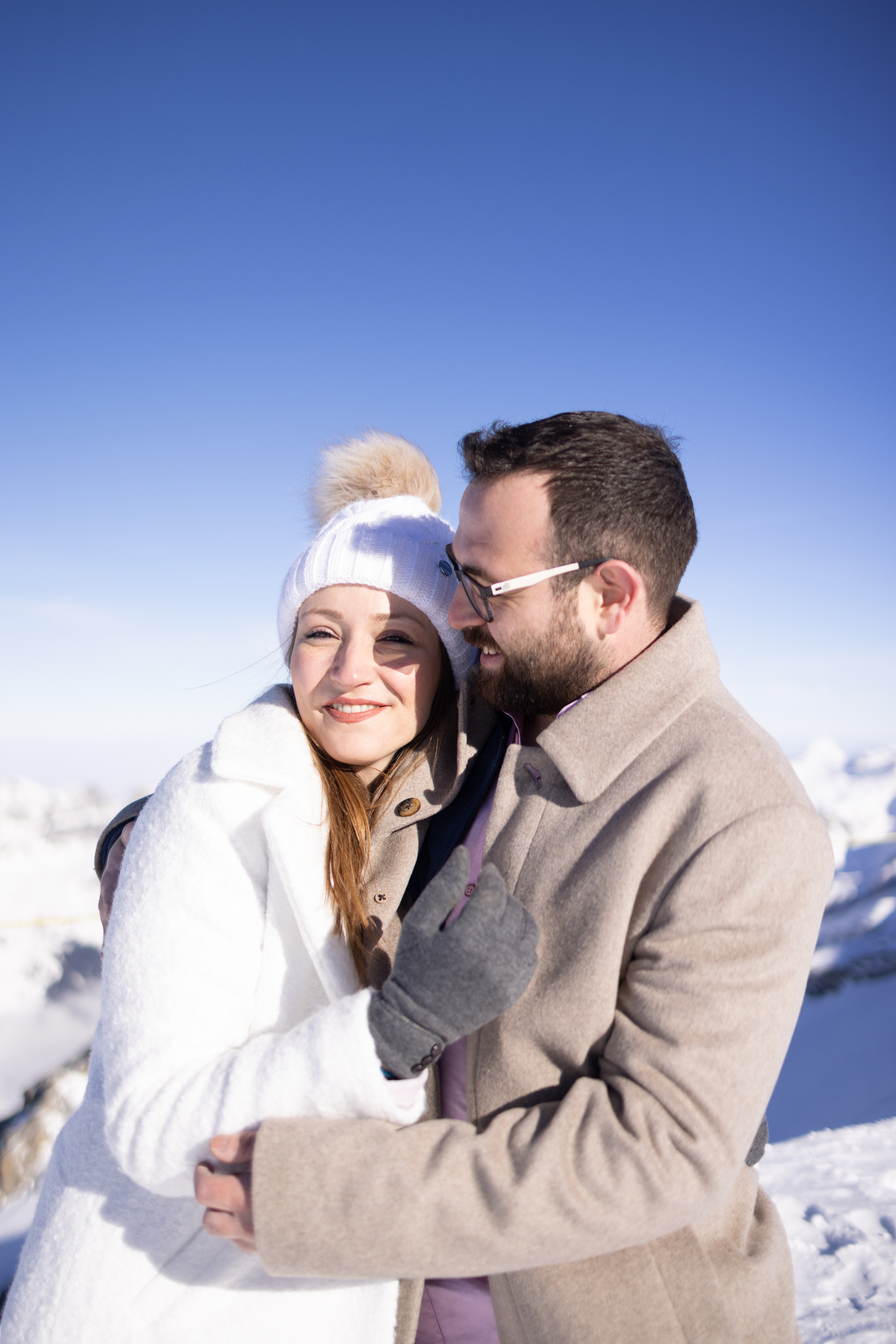 On top of the Titlis Mountain. Family photographer Zurich & Switzerland Daria Moore