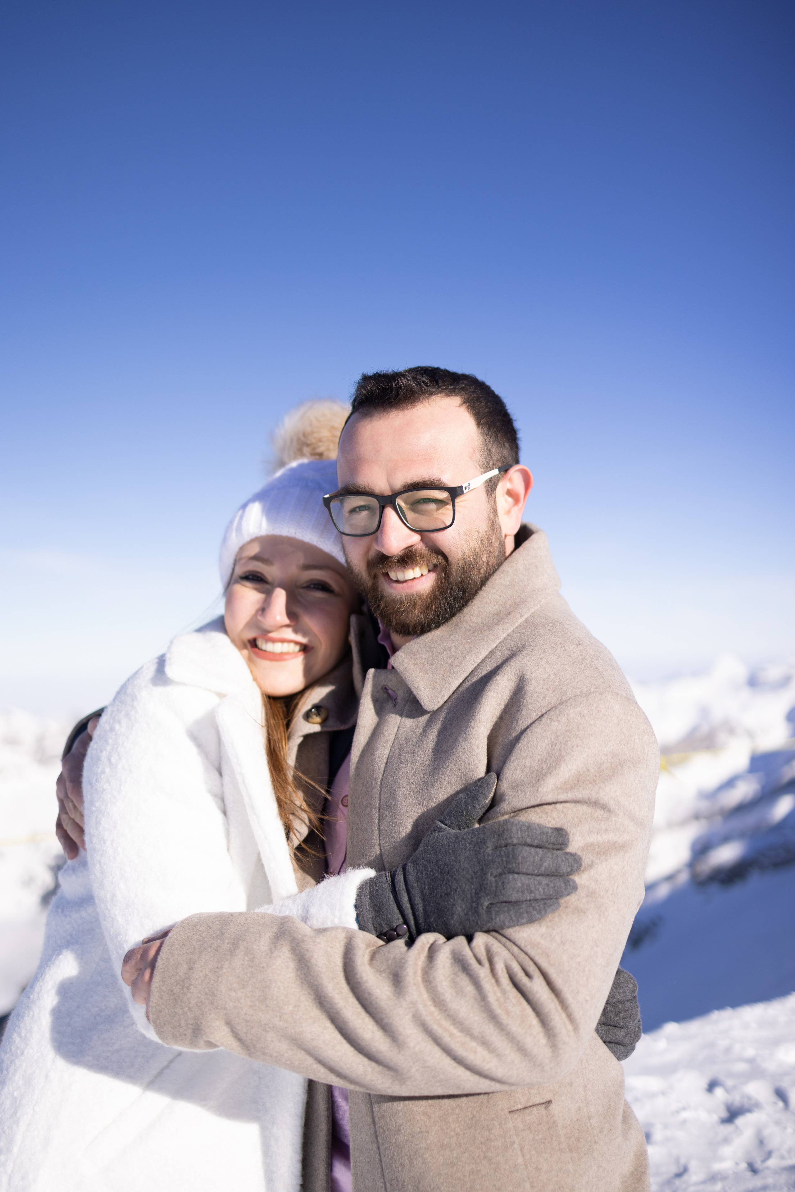On top of the Titlis Mountain. Family photographer Zurich & Switzerland Daria Moore