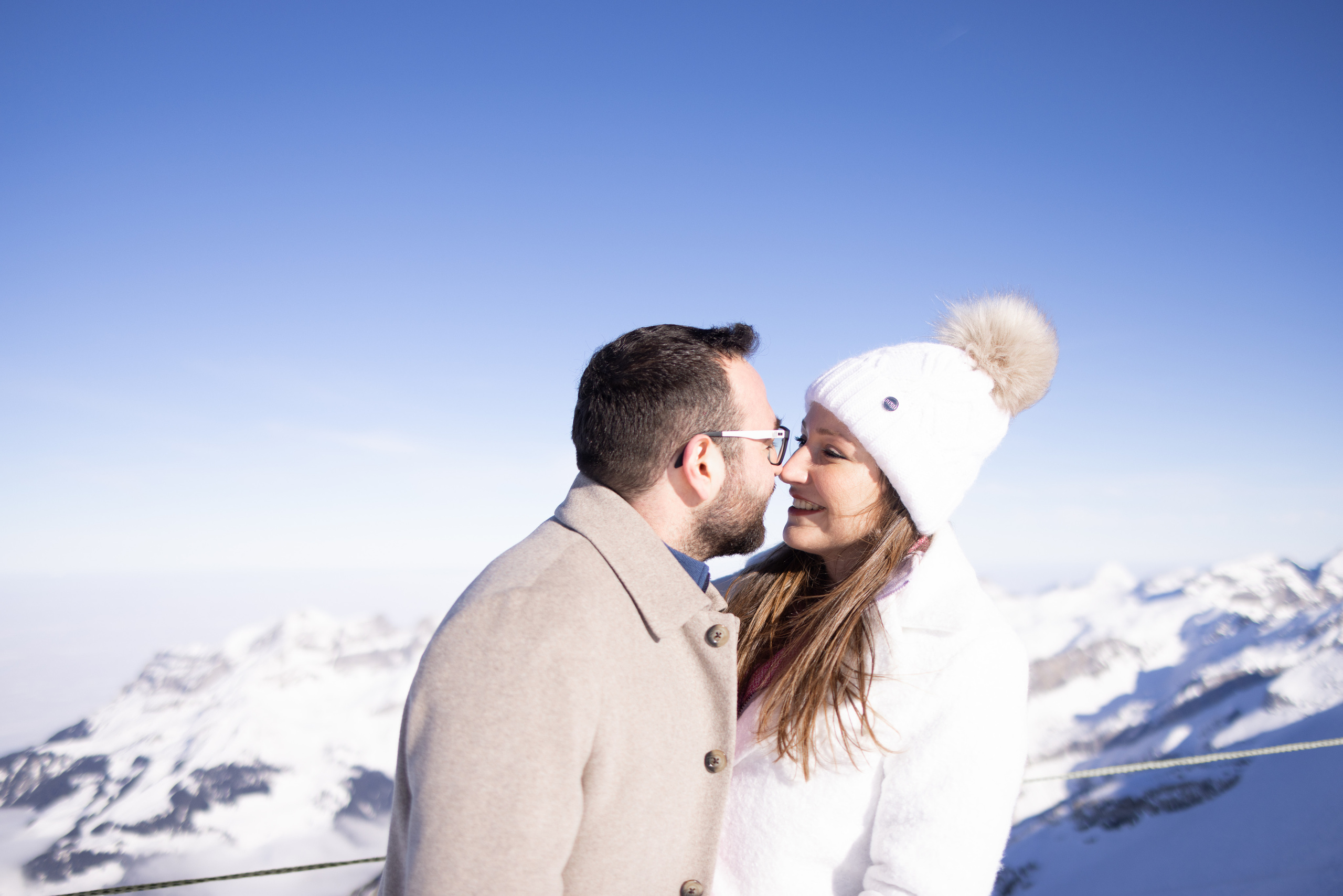 On top of the Titlis Mountain. Family photographer Zurich & Switzerland Daria Moore