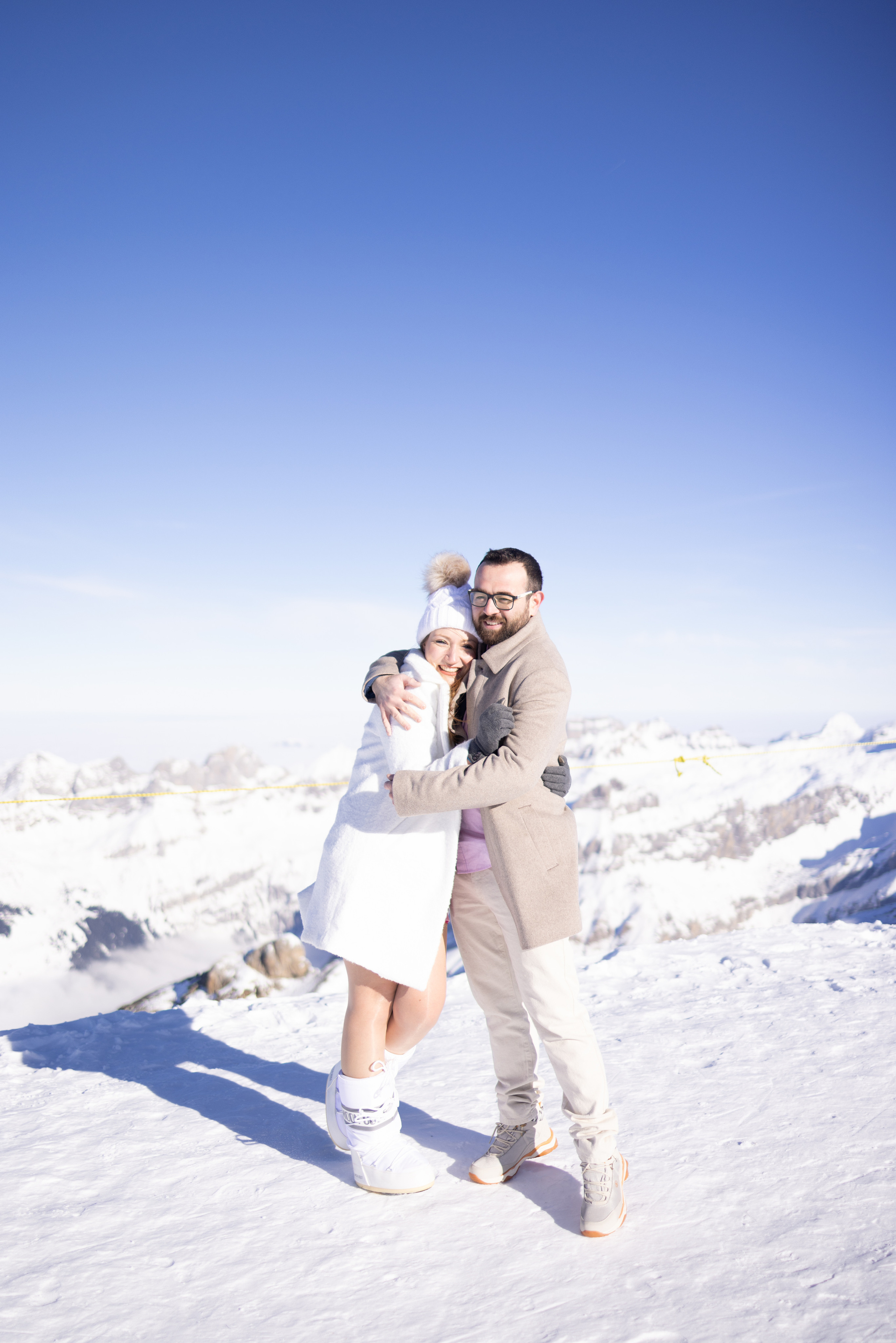 On top of the Titlis Mountain. Family photographer Zurich & Switzerland Daria Moore