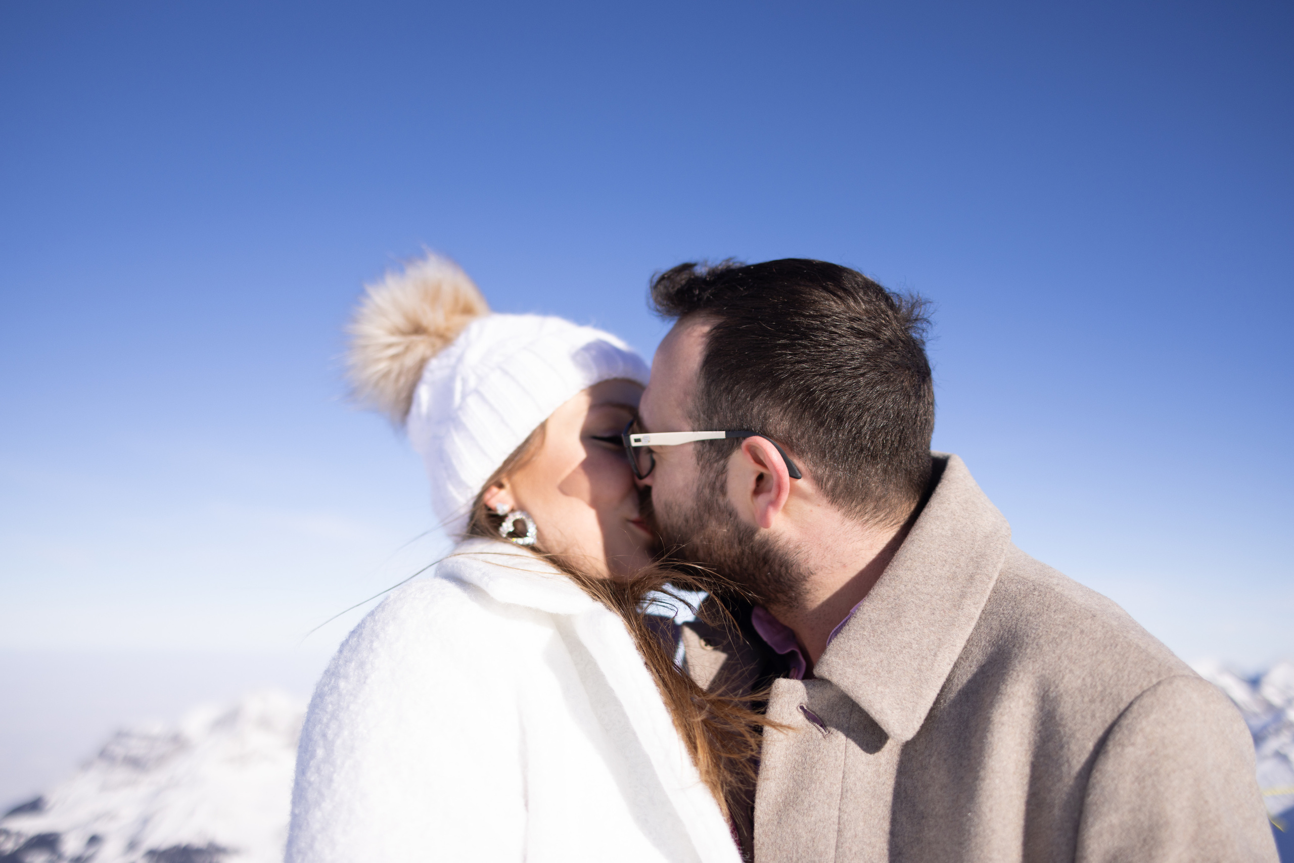 On top of the Titlis Mountain. Family photographer Zurich & Switzerland Daria Moore