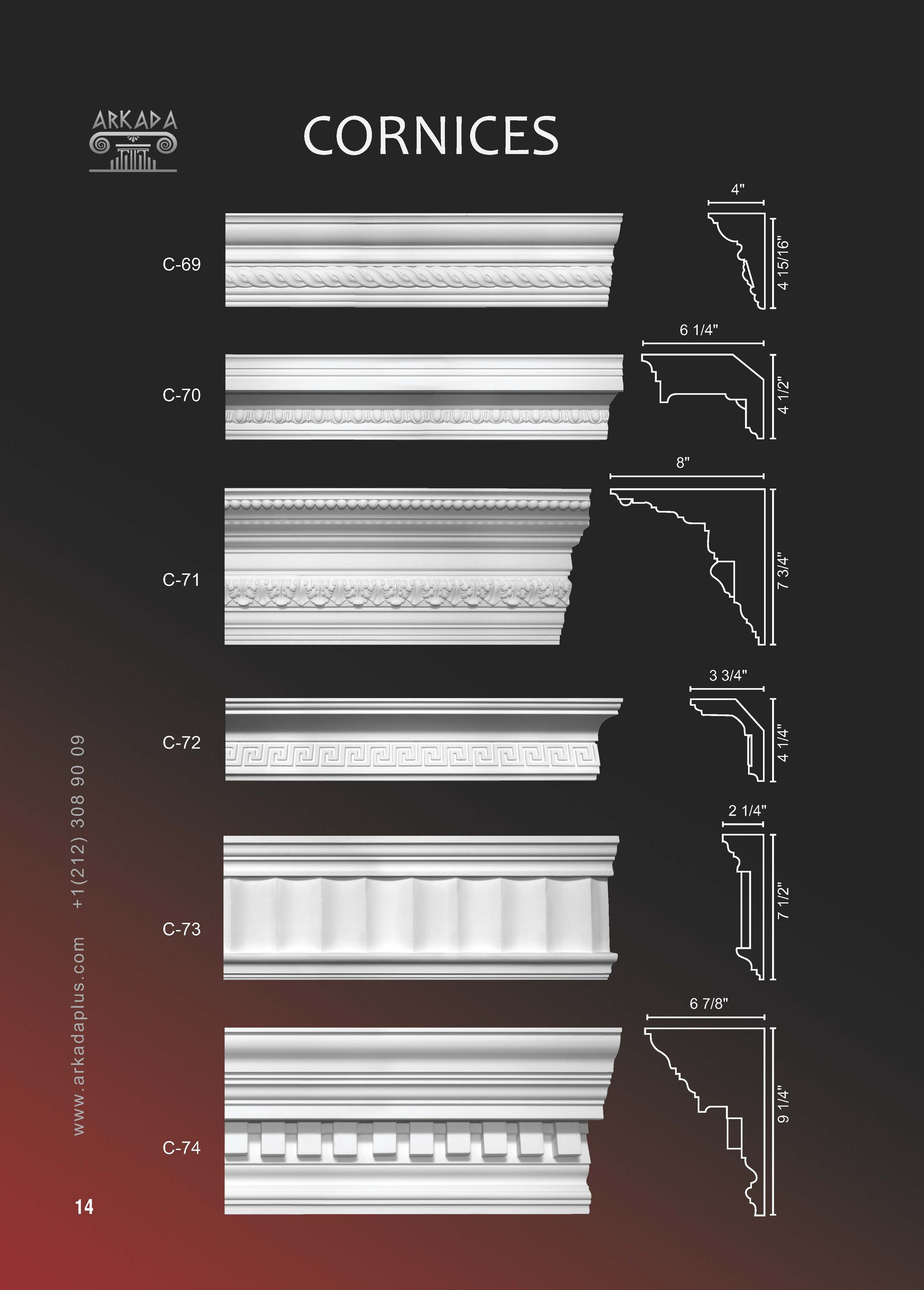 Catalog pages. Plaster molding