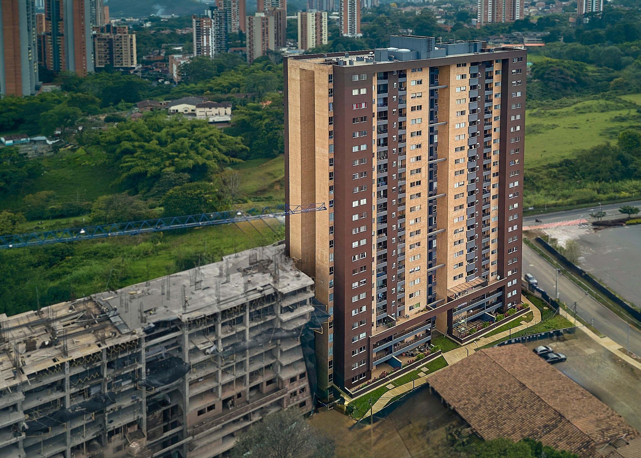 Sesión fotográfica arquitectónica recepción oficina Coninsa Ciudad del Río. Proyectos Amantina, Sendero Silvestre, Montiara y Campura
