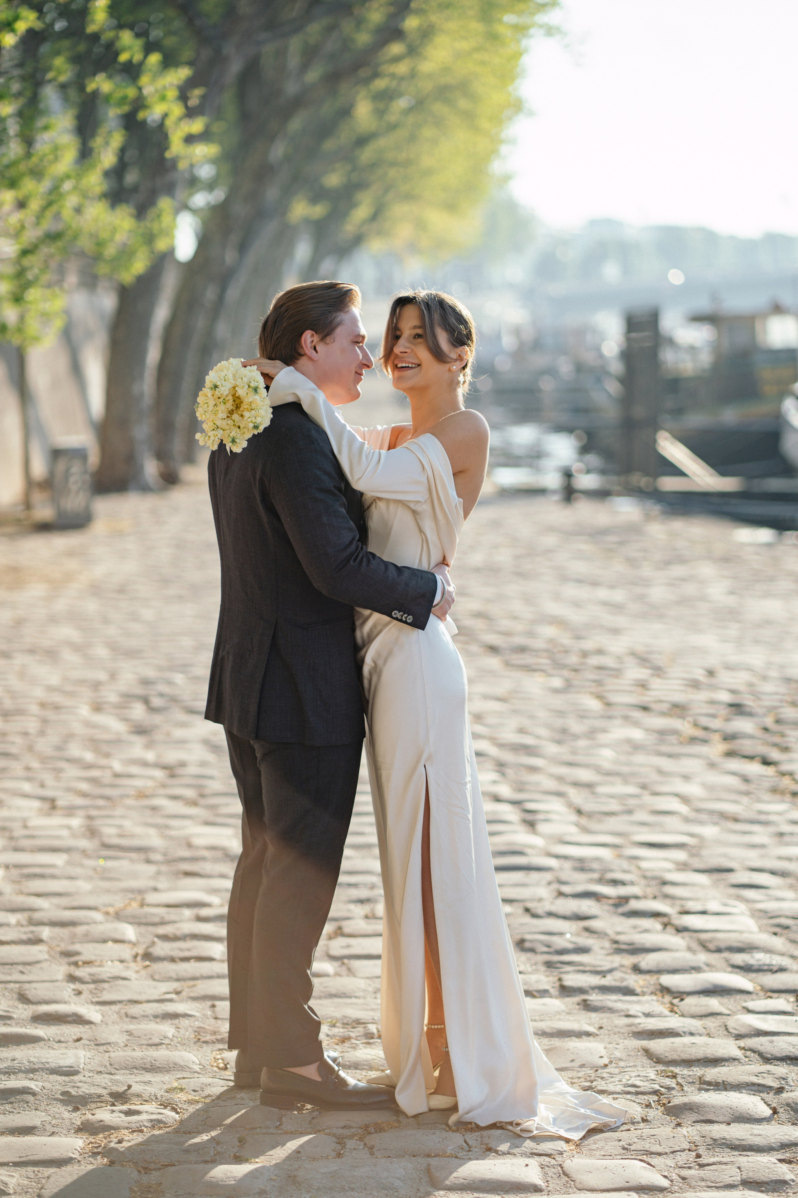 парная фотосессия в Париже, набережные Сены