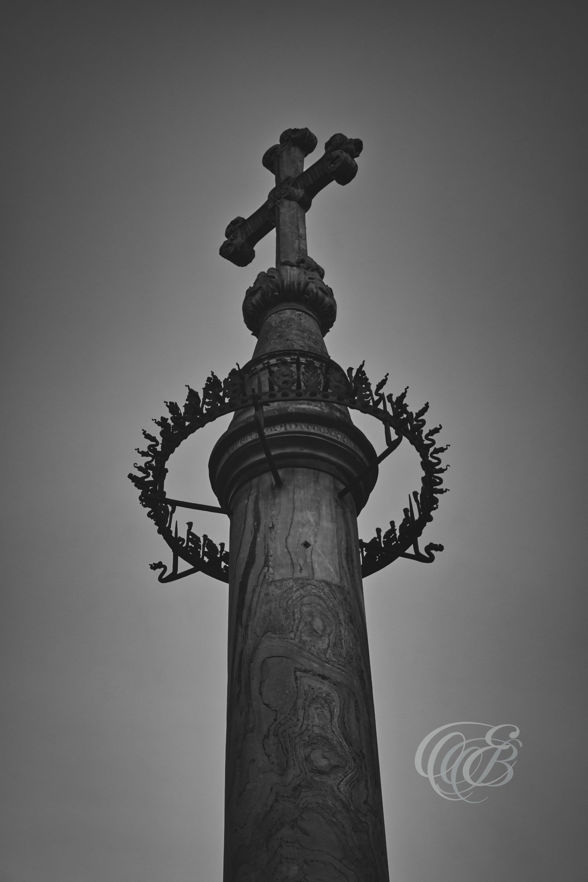 Florence Italy - The Cross of San Giovanni B&W Matte - Eduardo Bartoli Fine Art Photography - Black and white fine art photograph of the Cross of San Giovanni in Florence, Italy, with a matte finish by Eduardo Bartoli.