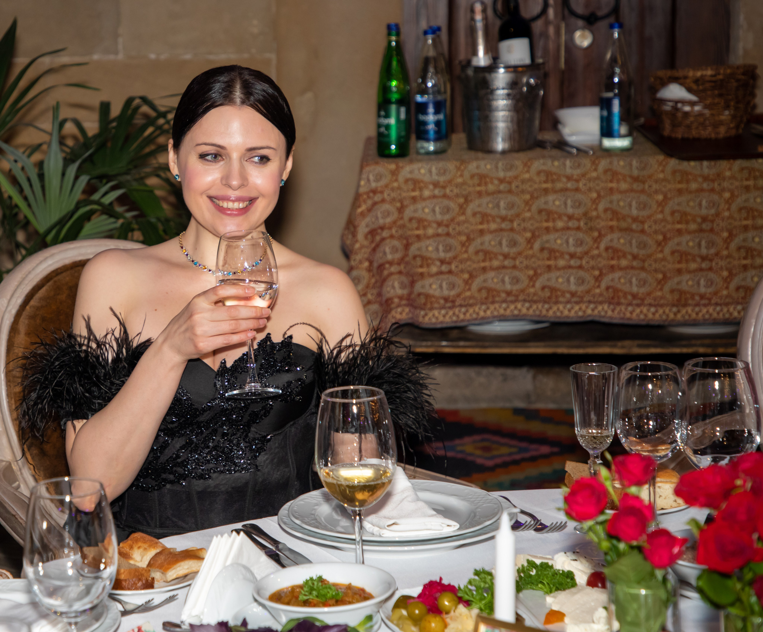 Gala-Dinner with the French Countess, the main etiquette expert Marie de Tilly. Baku Photographer