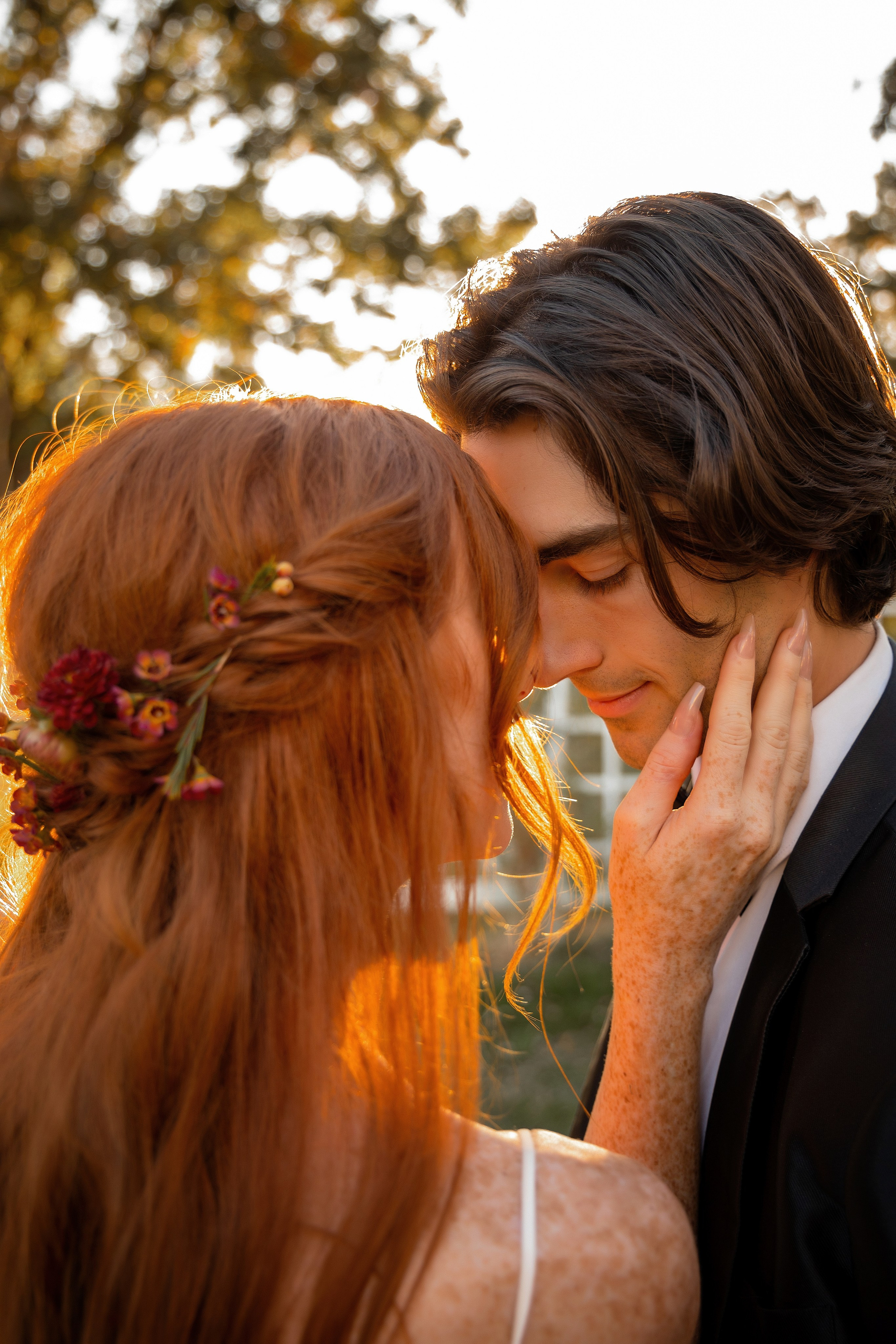 Dancing under a sky full of stars, a magical moment during the photo session in San Francisco.