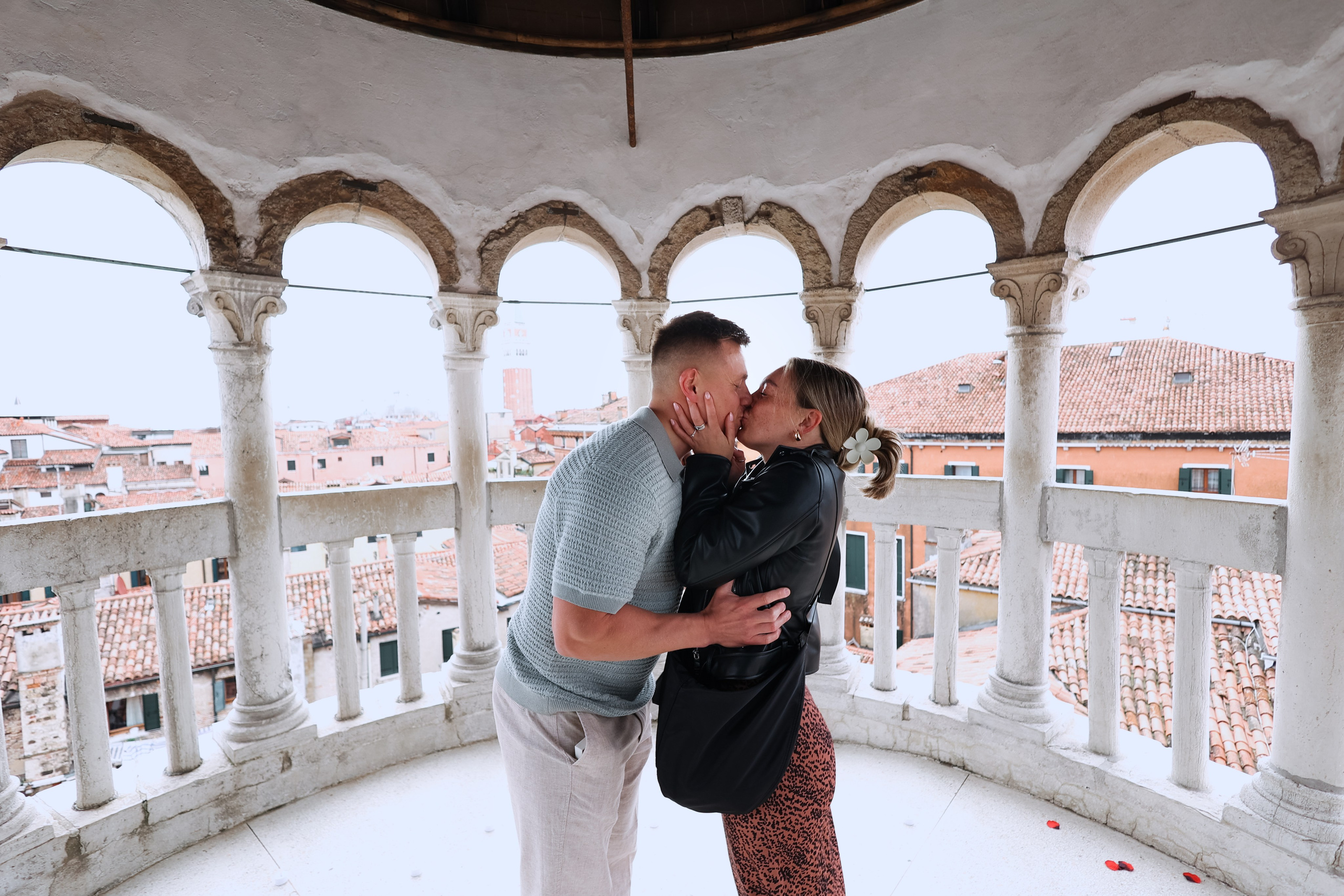 Surprise proposal at  Scala Contarini del Bovolo