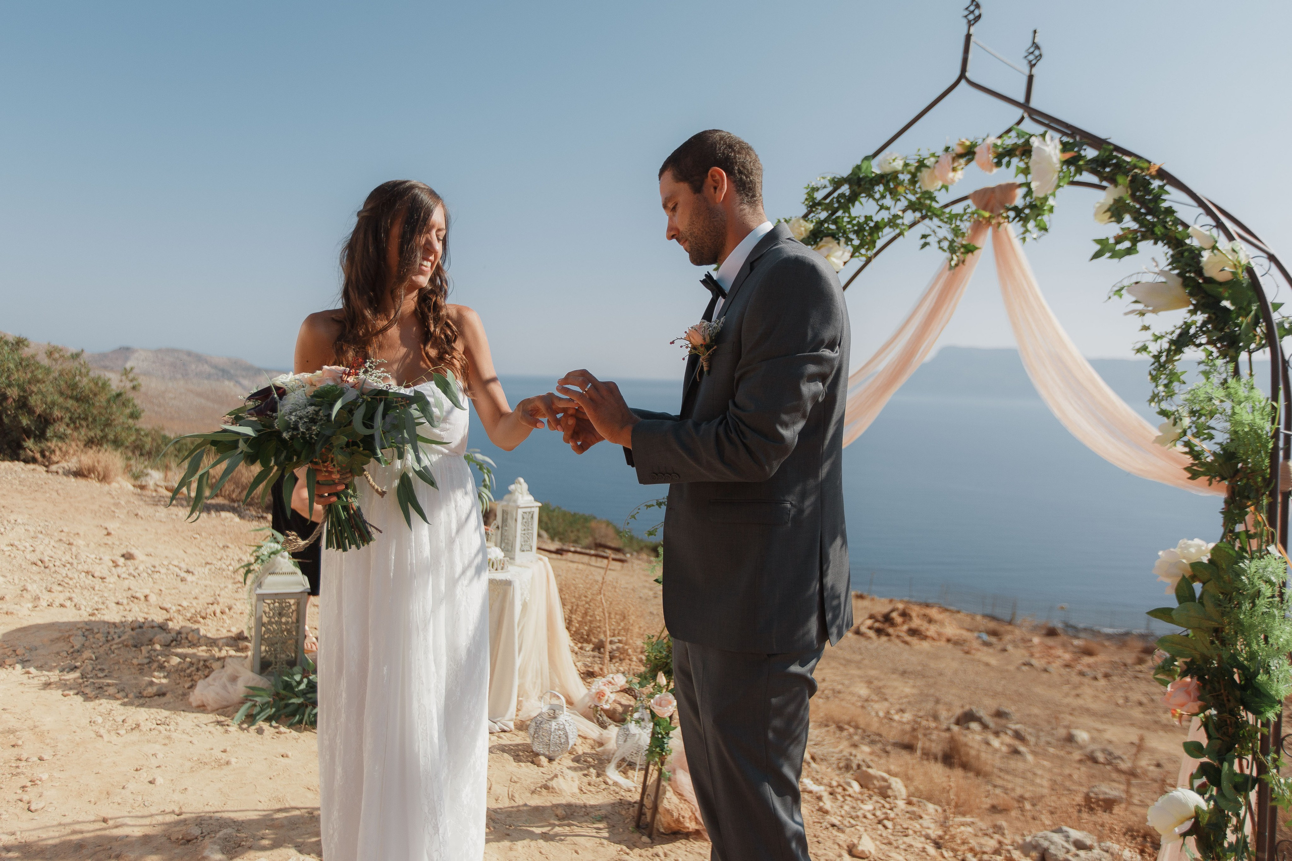Marino & Steffi, Crete. Denny Savon — Photographer in Santorini | Weddings, Love Stories & Flying Dress
