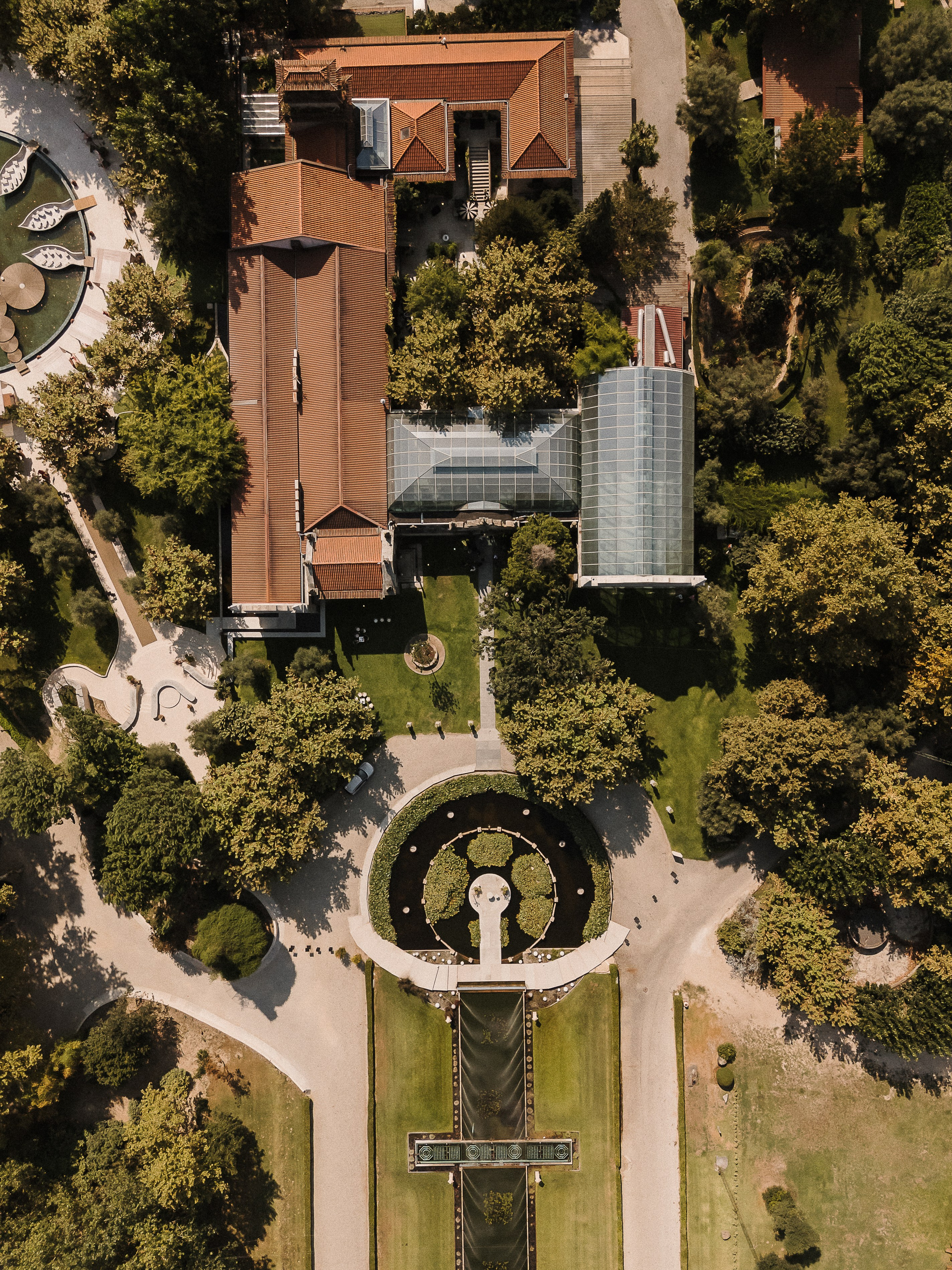 Vista aérea da quinta solar da levada onde decorreu a receção do casamento
