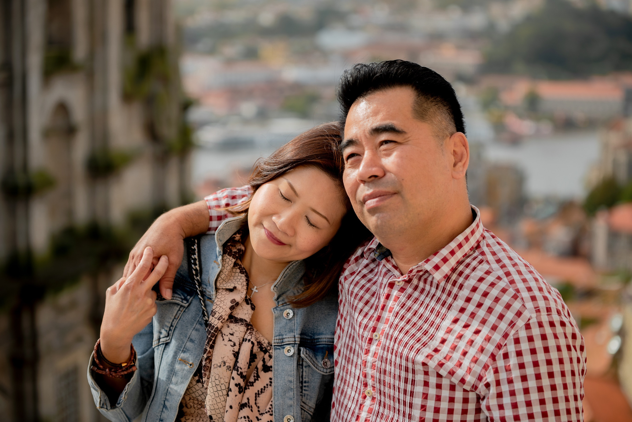 YOKE and ALFRED. Walking in Porto after the rain. Anastasiia Antoniuk portrait, family and couple photographer, Portugal