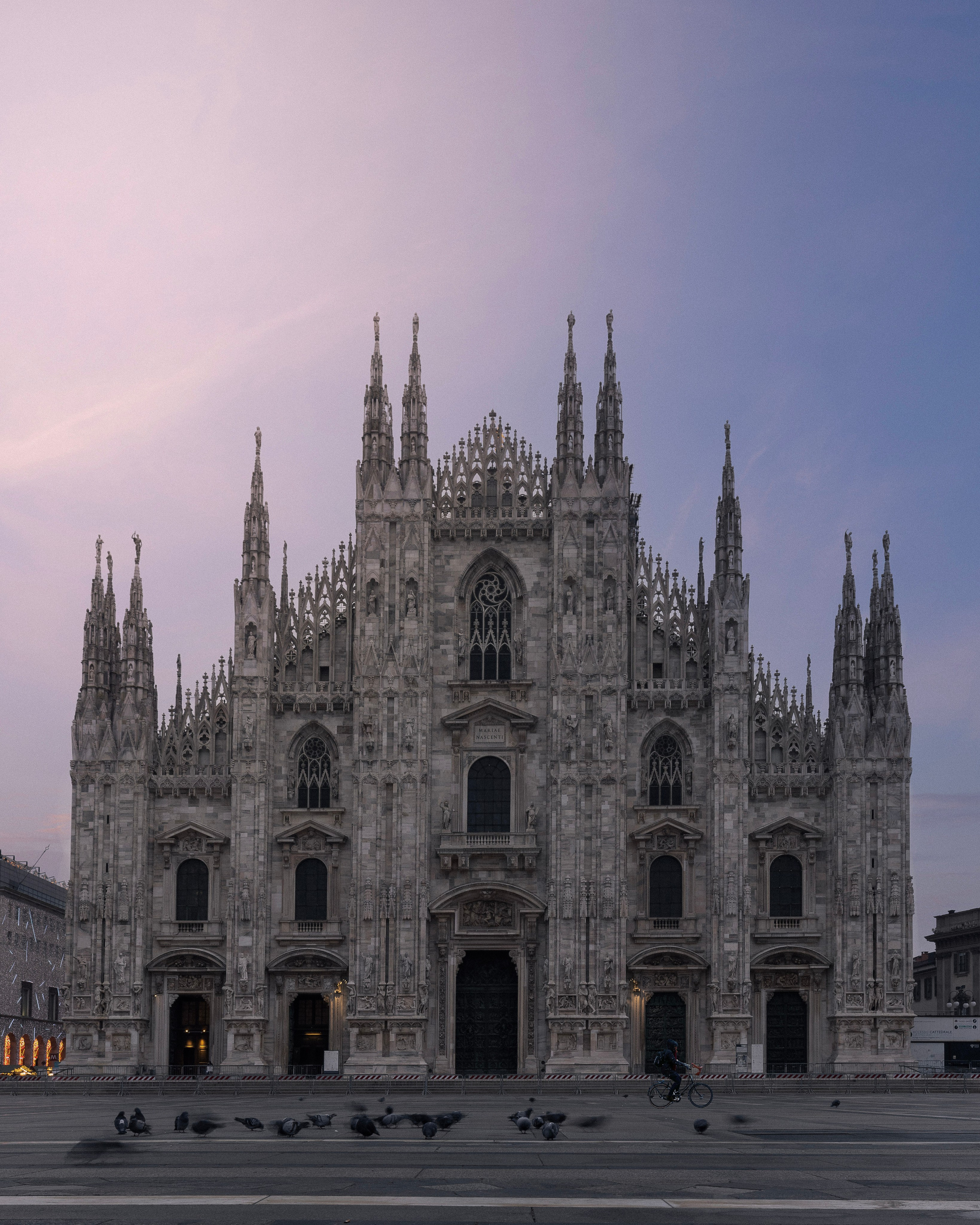 A photo of Duomo in Milan Italy during early morning 