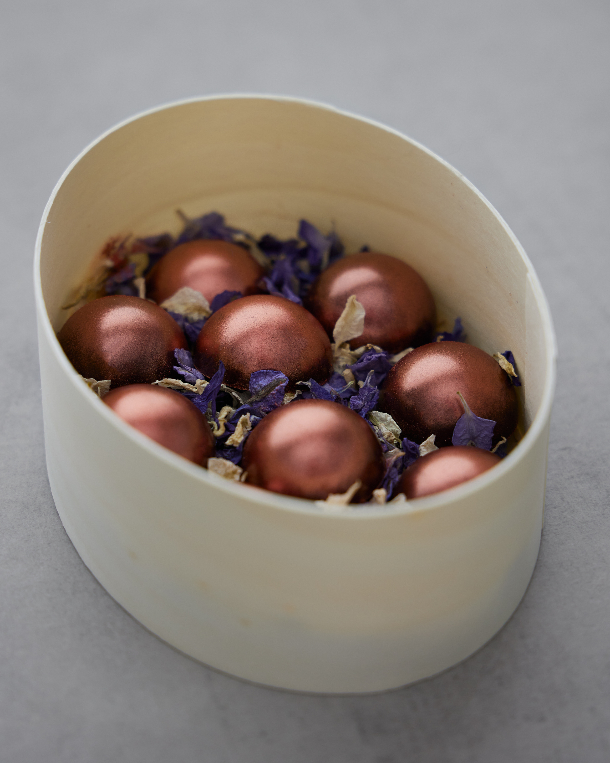 chocolate bonbons in a beautiful box