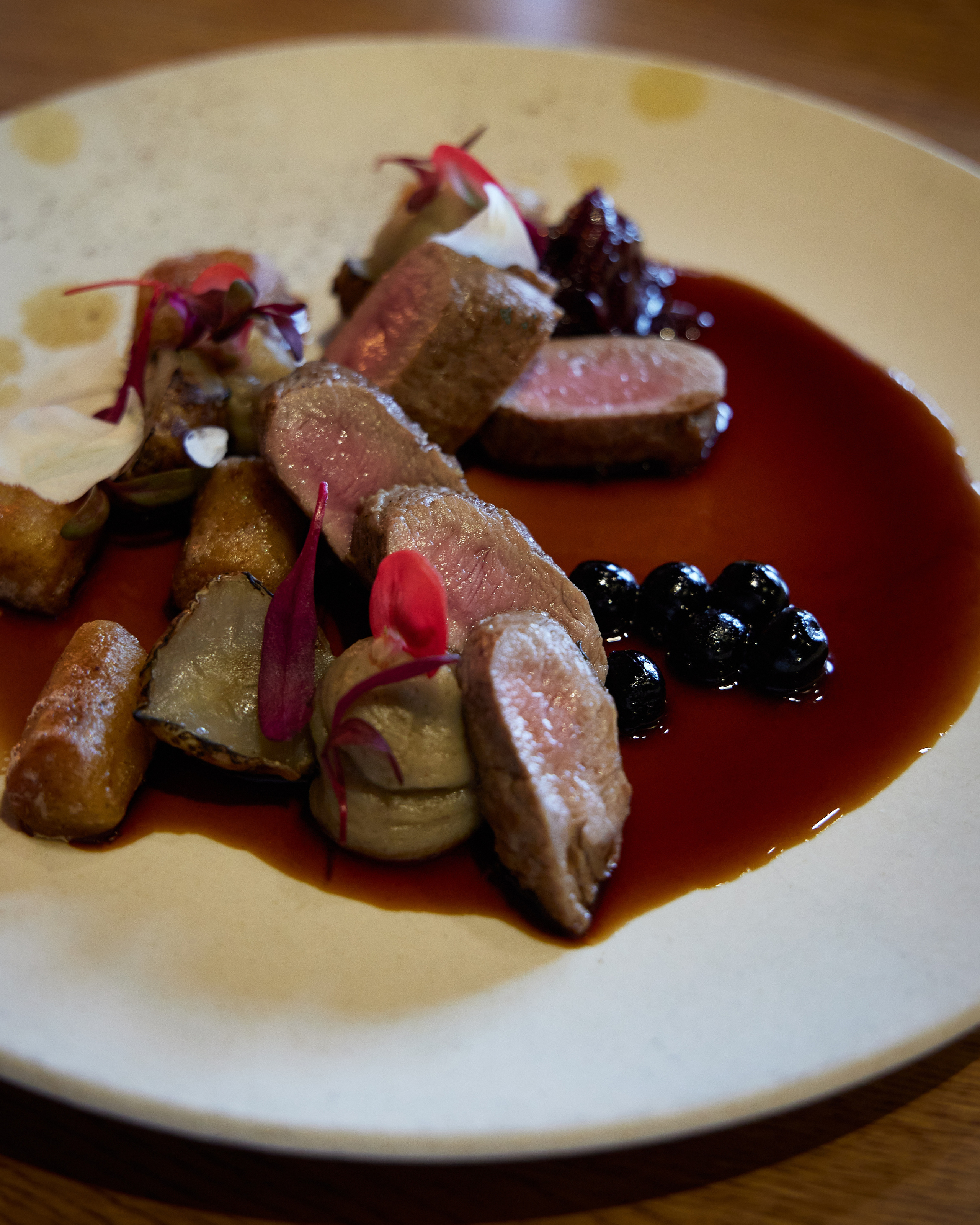 organic lamb, Jerusalem artichoke, chokeberry
