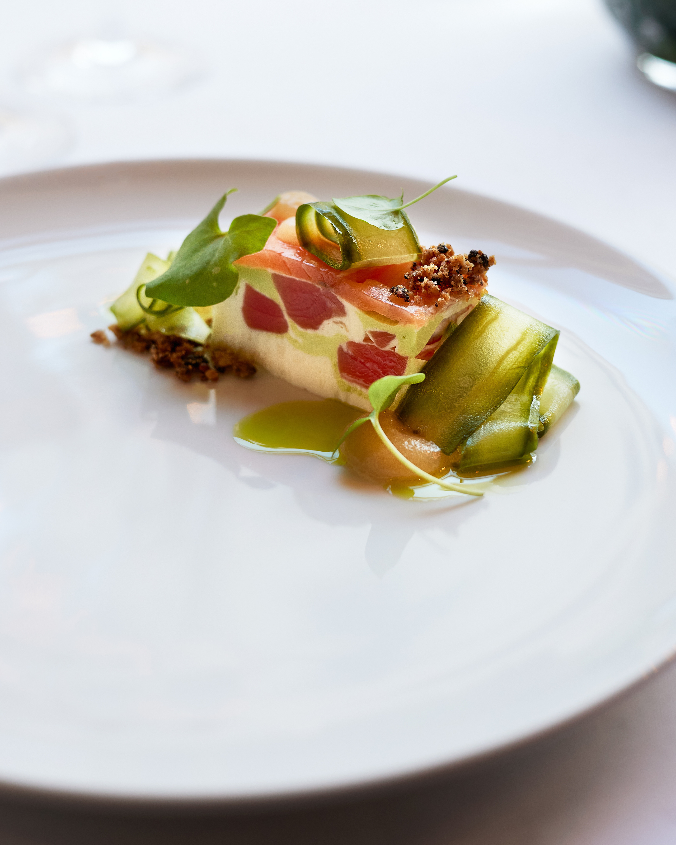 salmon terrine with cucumber