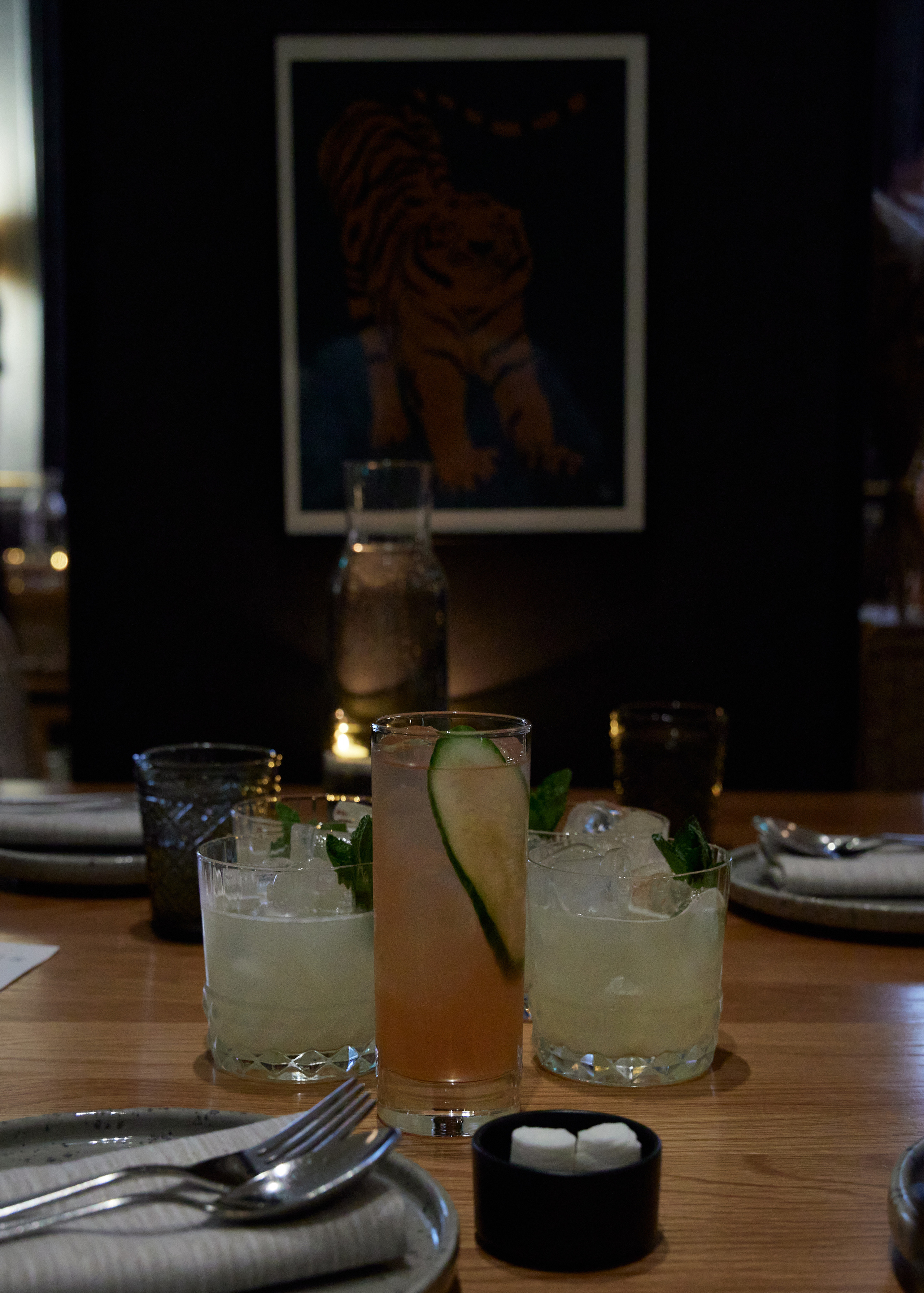 cocktails on the table