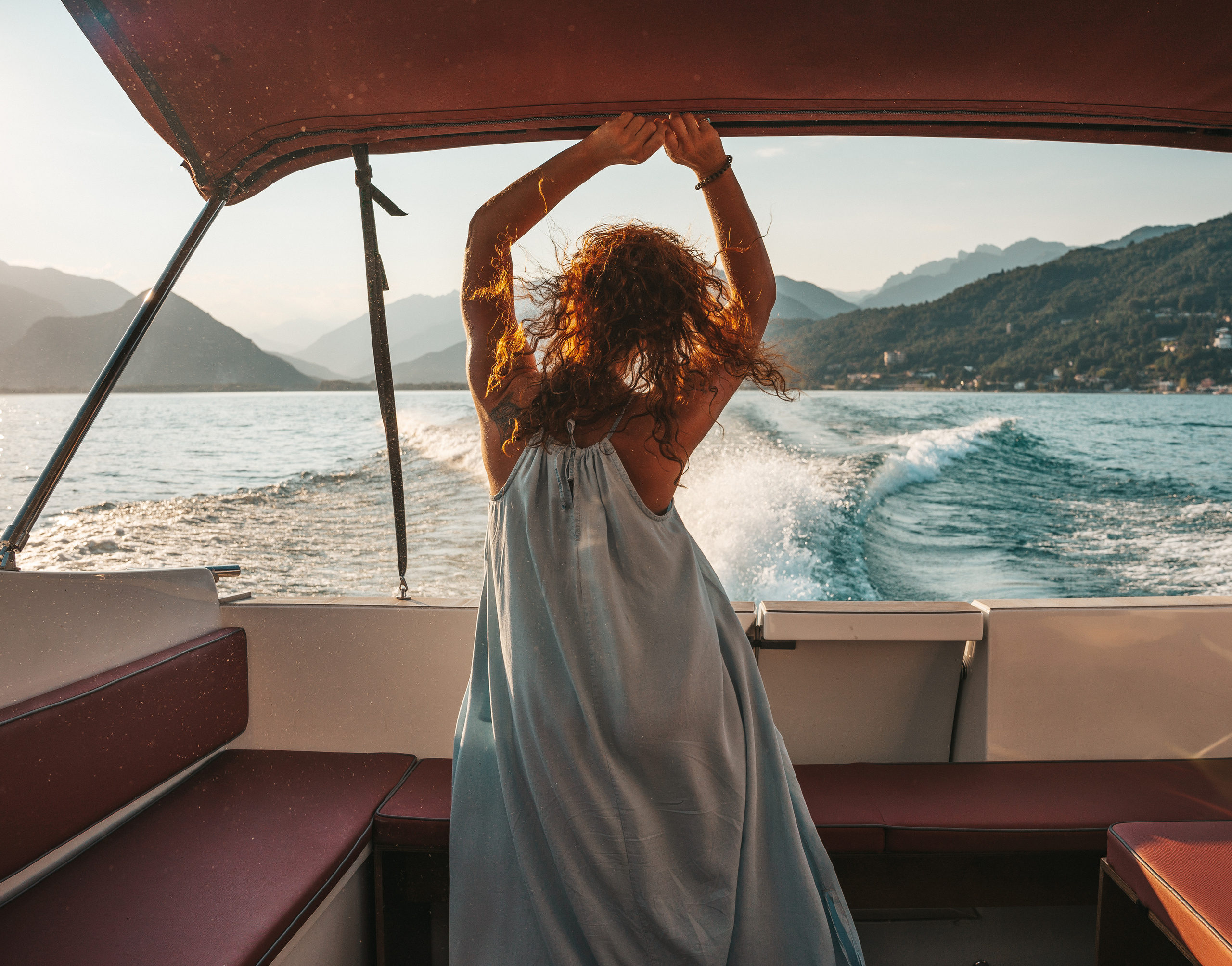 Party on  the Boat (Lake Maggiore.Italy). PHOTOGRAPHER IN ITALY