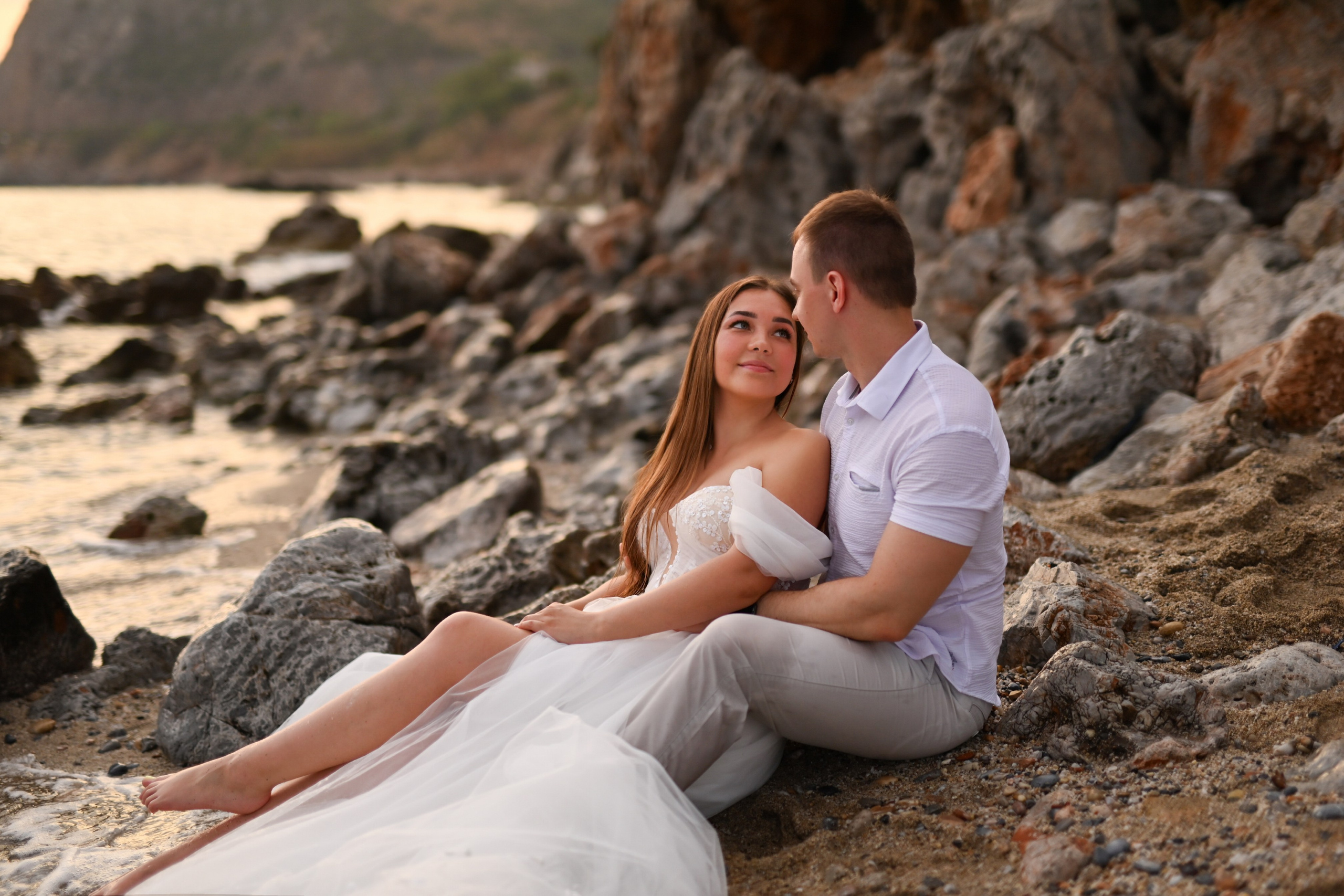 Свадебная съемка на пляже Клеопатра. Photographer in Alanya, Side, Manavgat. Türkiye