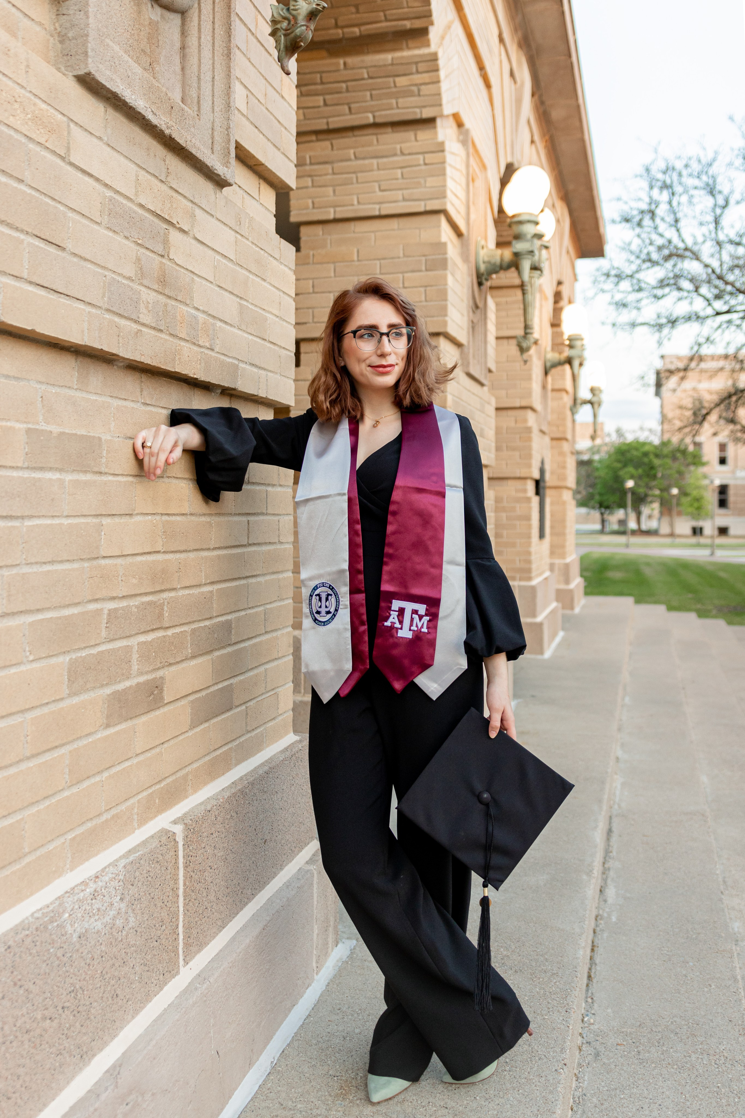 Lexie's graduation photoshoot at Texas A&M University