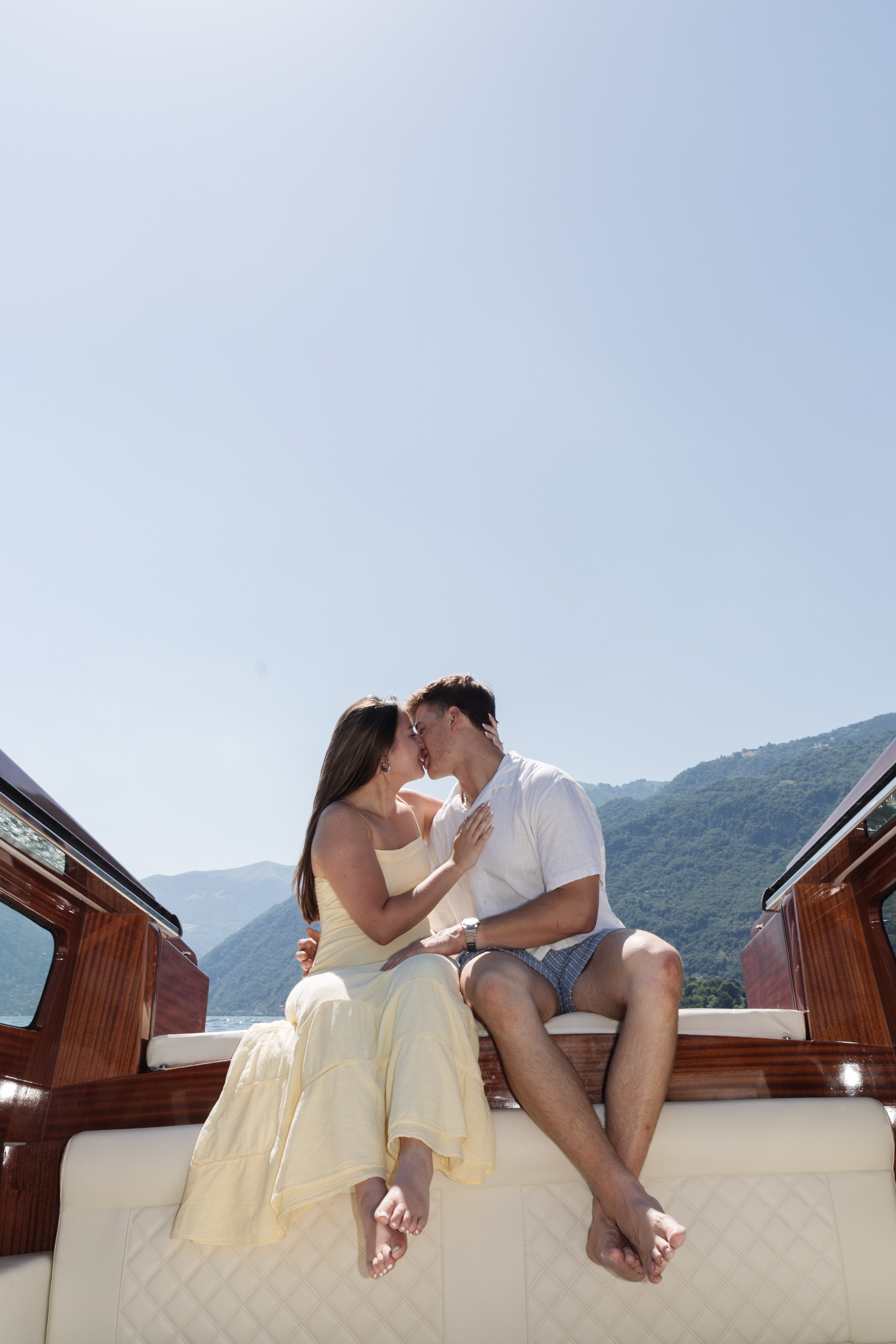 Boat Proposal in Lake Como. Lake Como Proposal Photographer | Surprise Proposals & Engagements