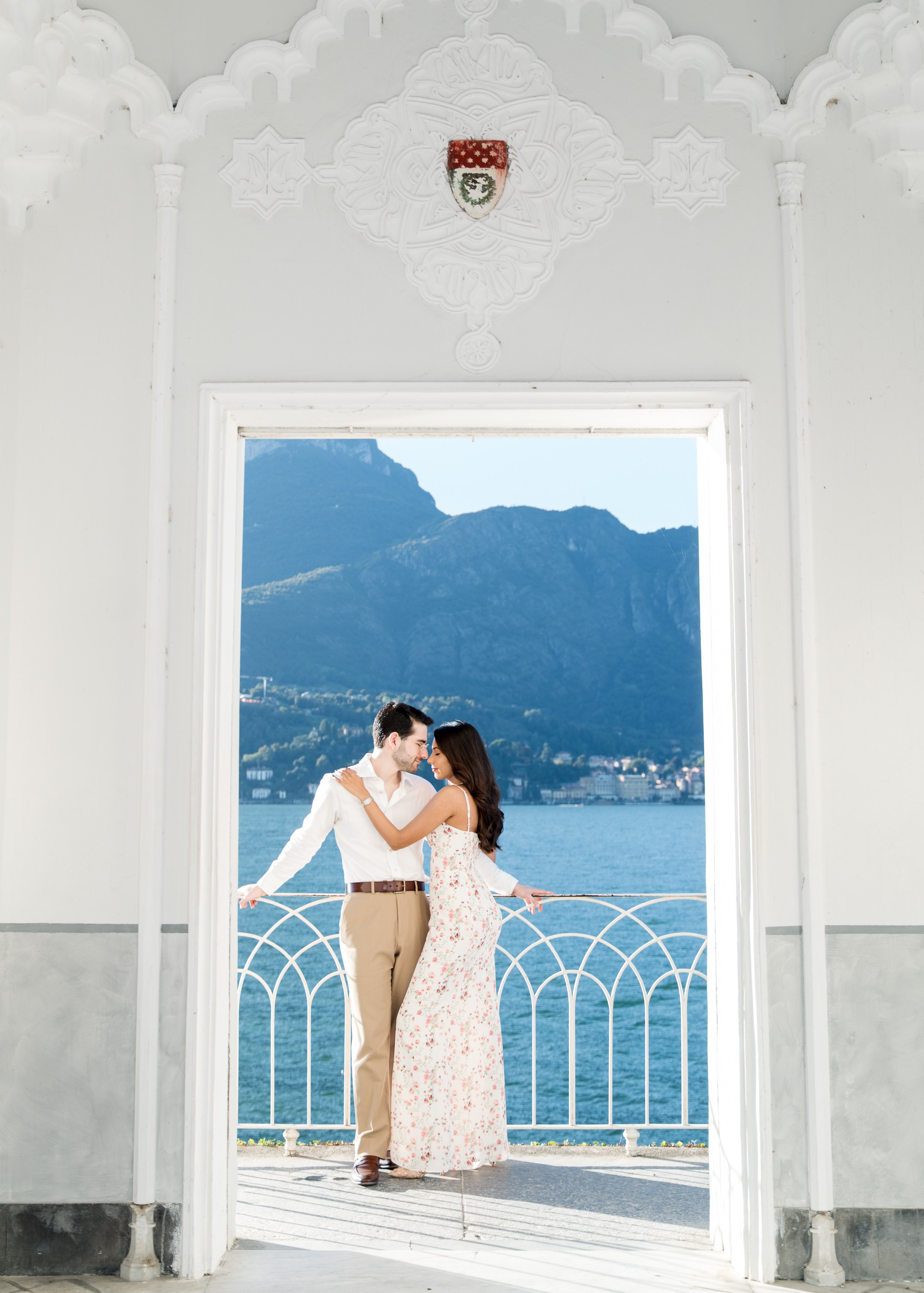 Villa Balbianello Luxury Boat Proposal. Proposal Photographer in Lake Como