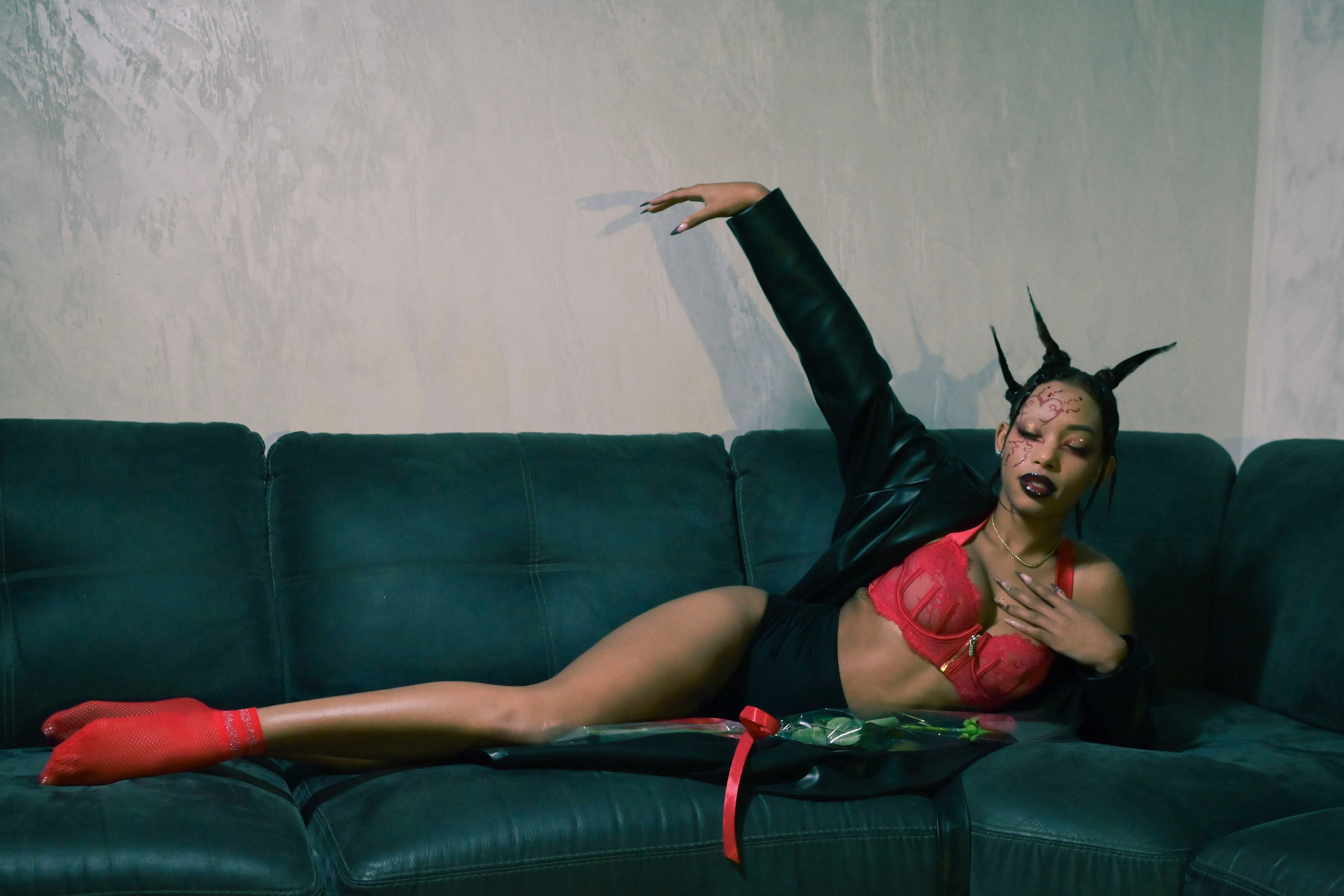 Shooting ragazza studio