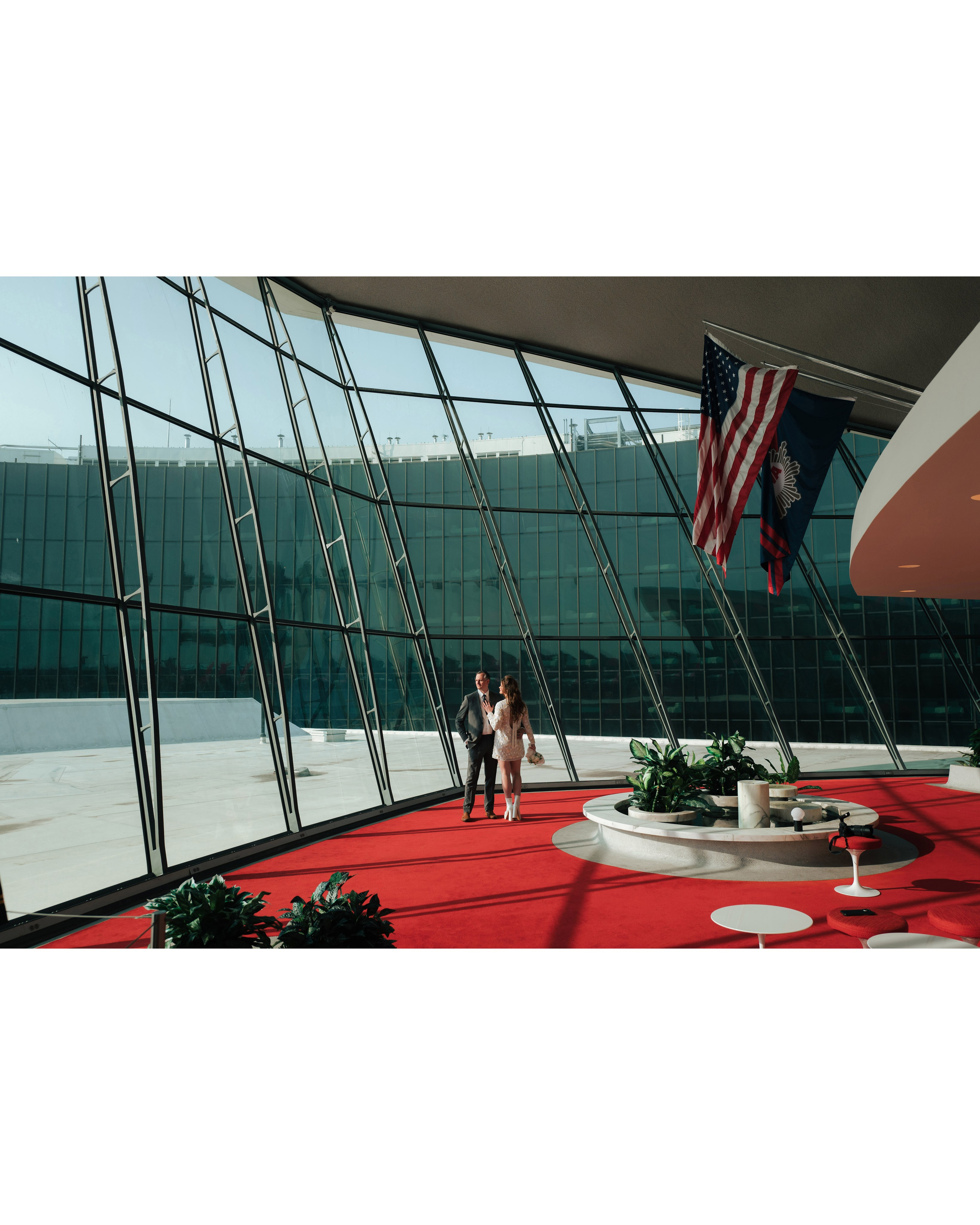 Shannon and Nik at TWA Hotel | NYC Couple Photography