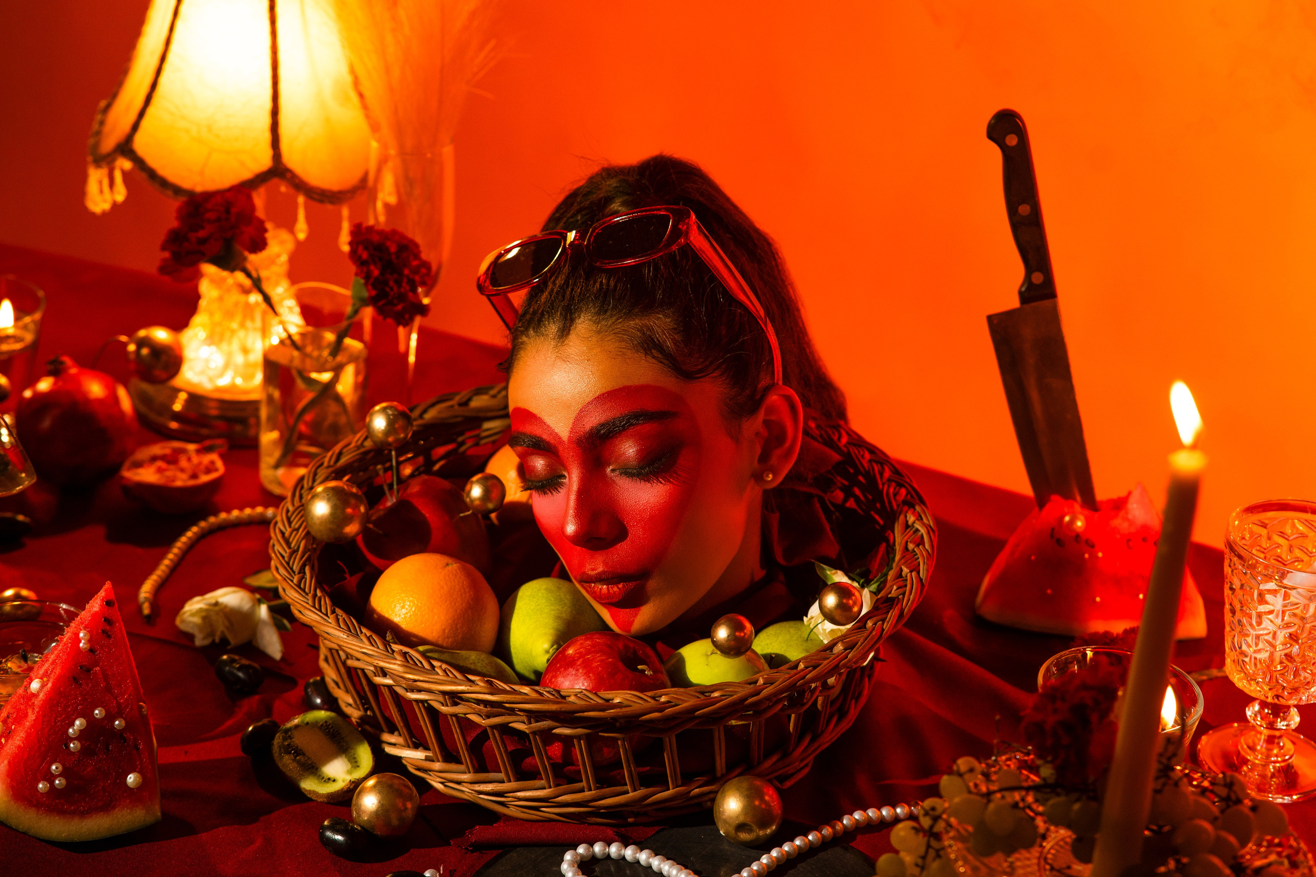 Creative Direction for head in basket Photoshoot