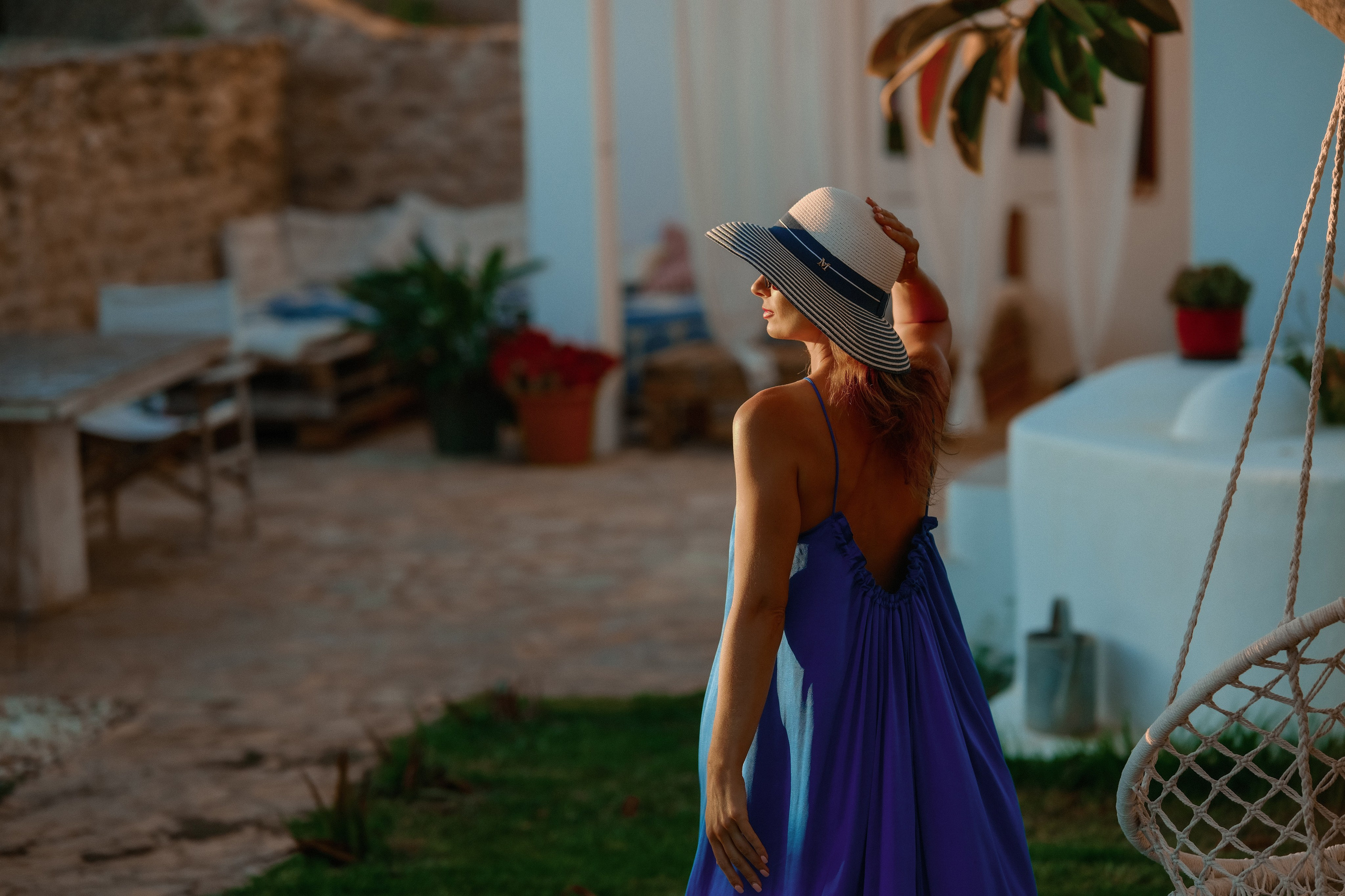 Marianna and the warm sunset