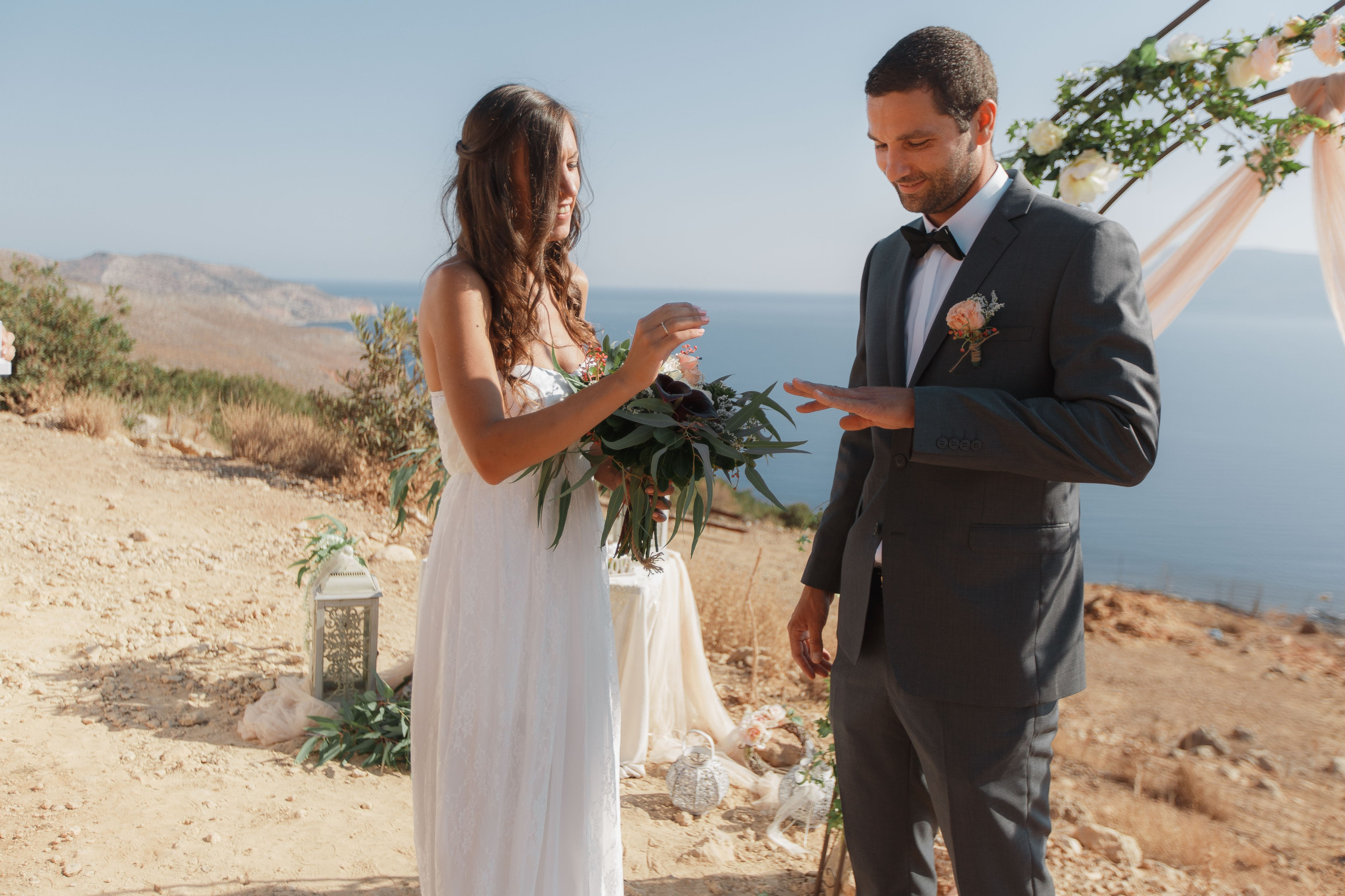 Marino & Steffi, Crete. Denny Savon — Photographer in Santorini | Weddings, Love Stories & Flying Dress