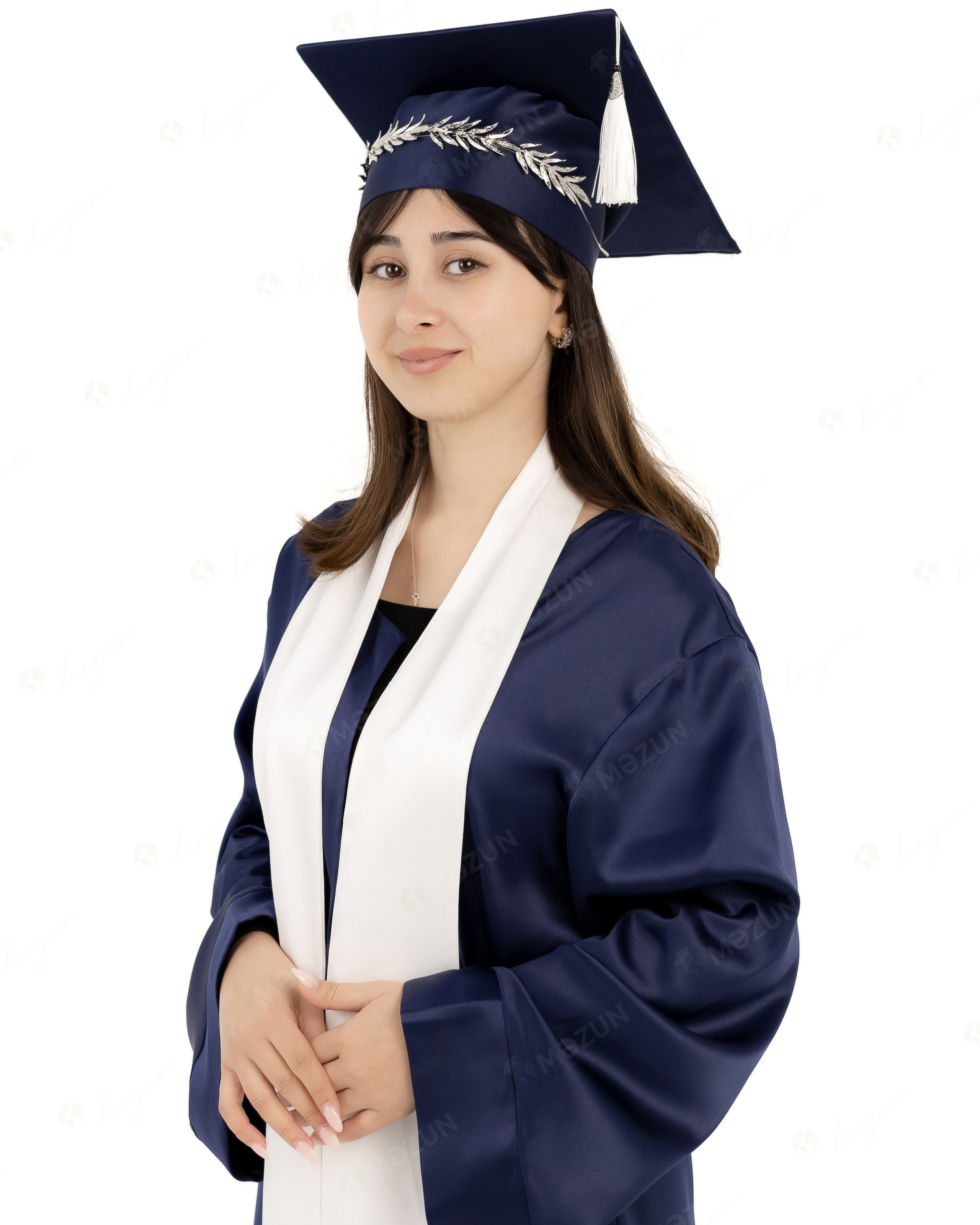 Premium Göy. Məzun geyimləri və akssesuarları