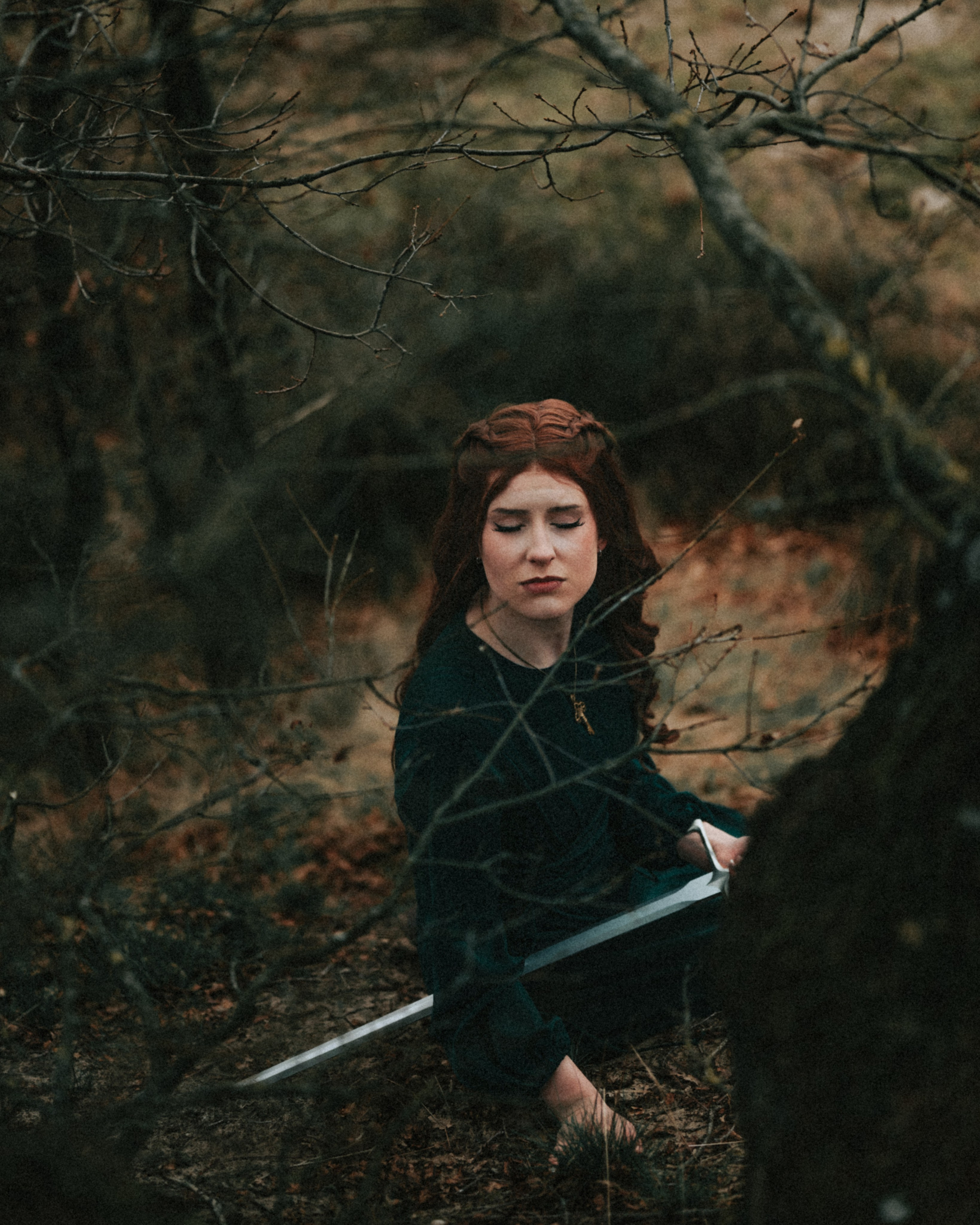 Warrior Princess Portrait Session in Heather Fields. Moth & Moss Photography