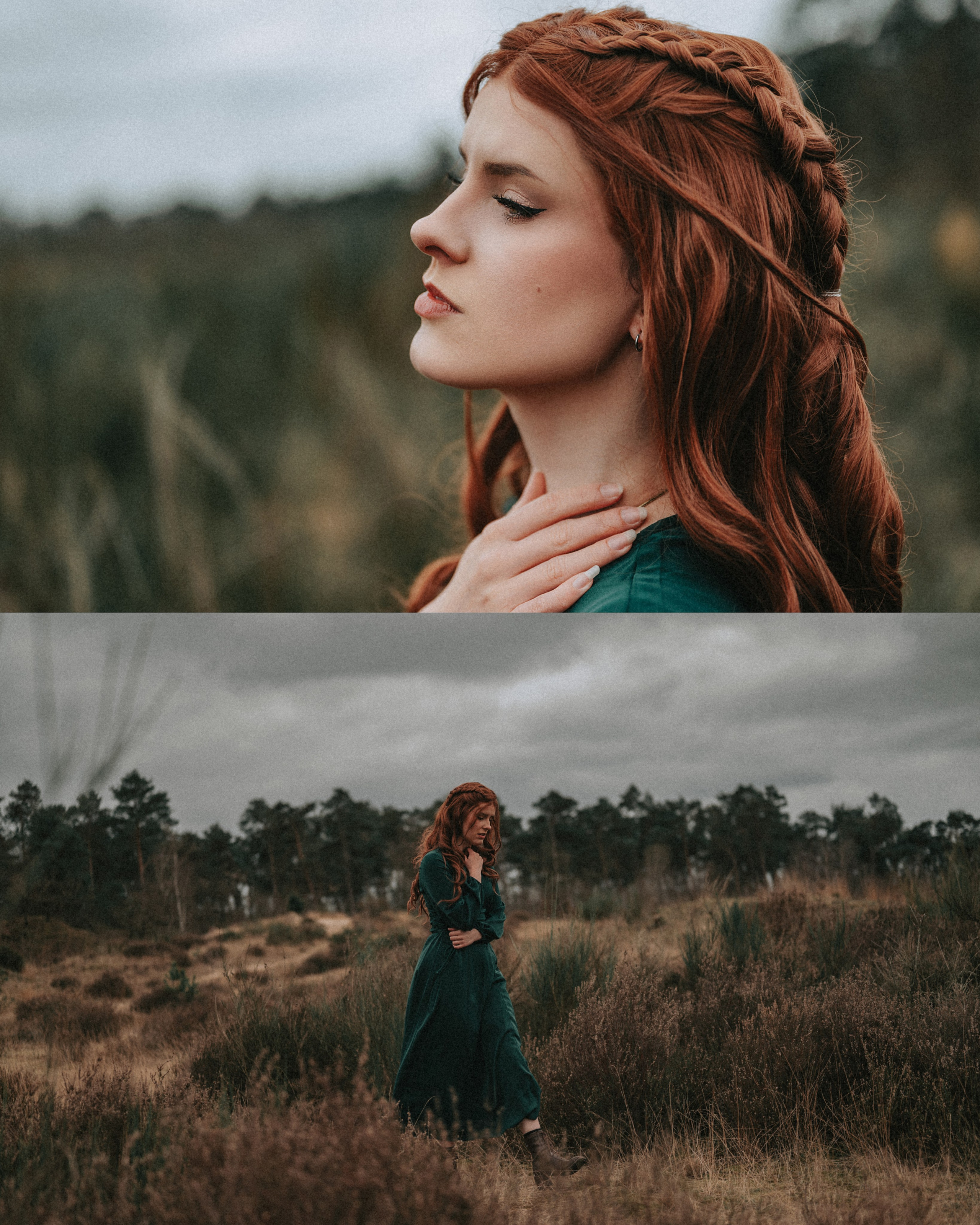 Warrior Princess Portrait Session in Heather Fields. Moth & Moss Photography
