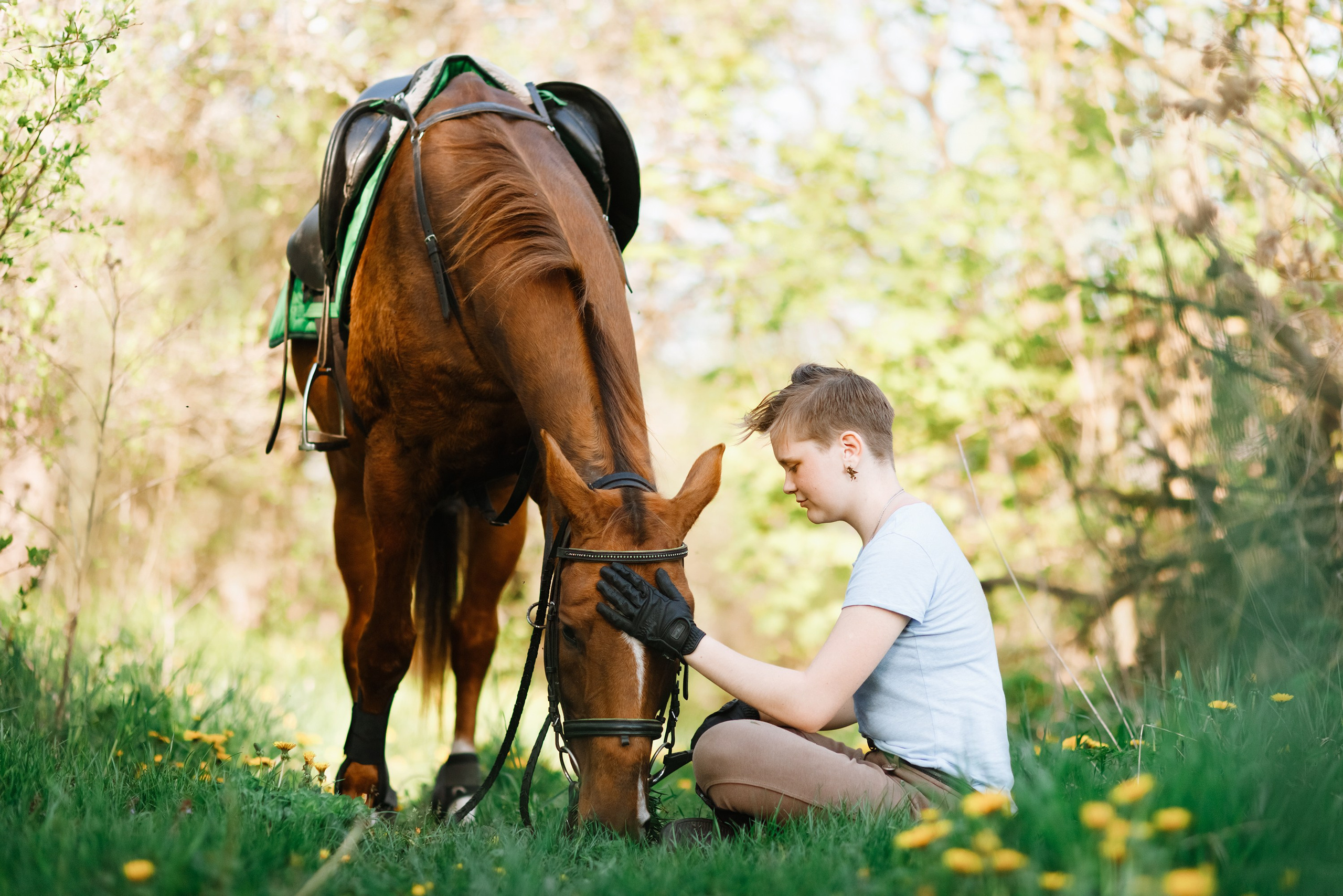 Girls & horses, summer. Kaja | fotograf psów we Wrocławiu