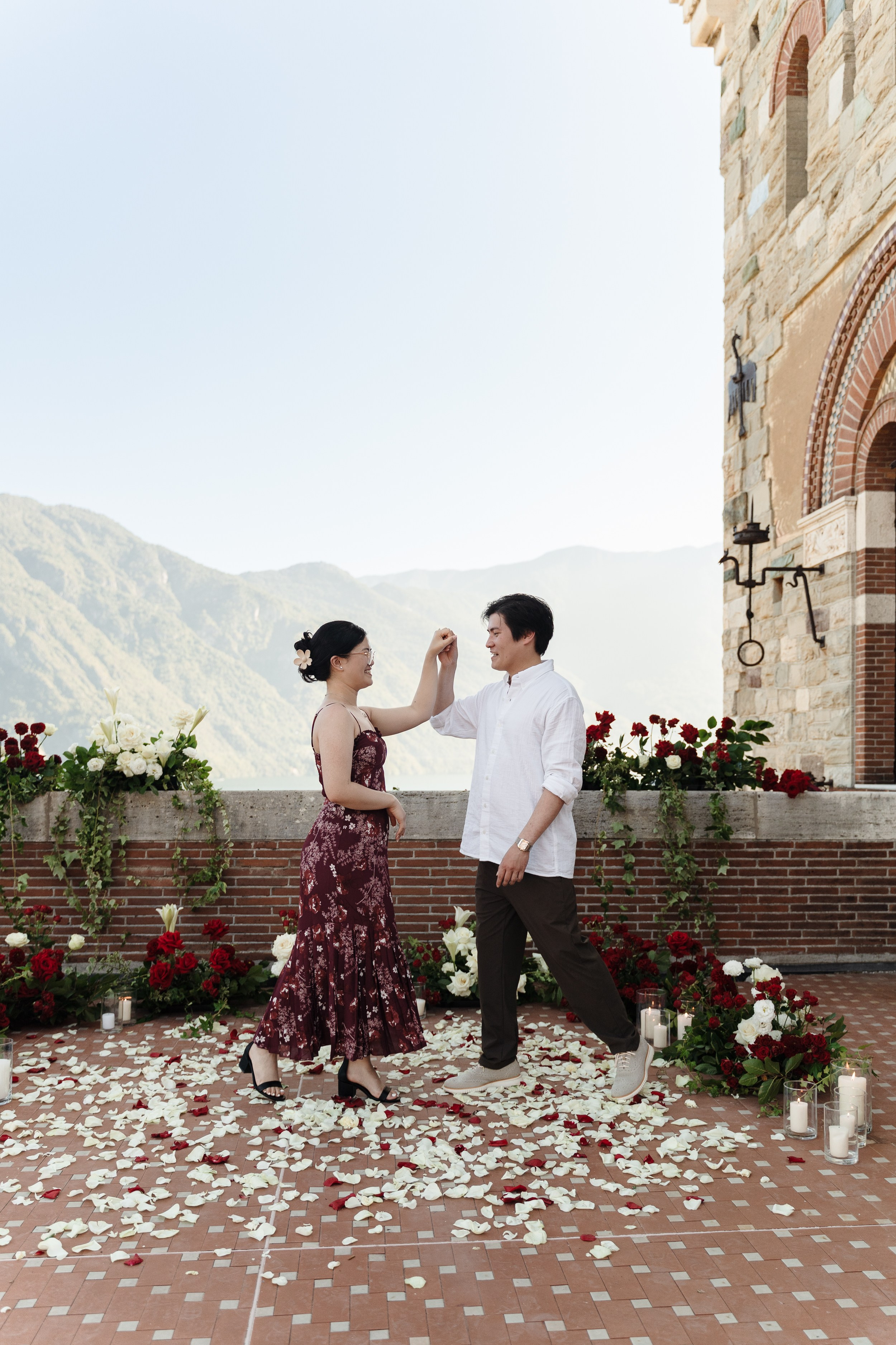 Villa Pessina Secret Proposal on Lake Como. Proposal Photographer in Lake Como
