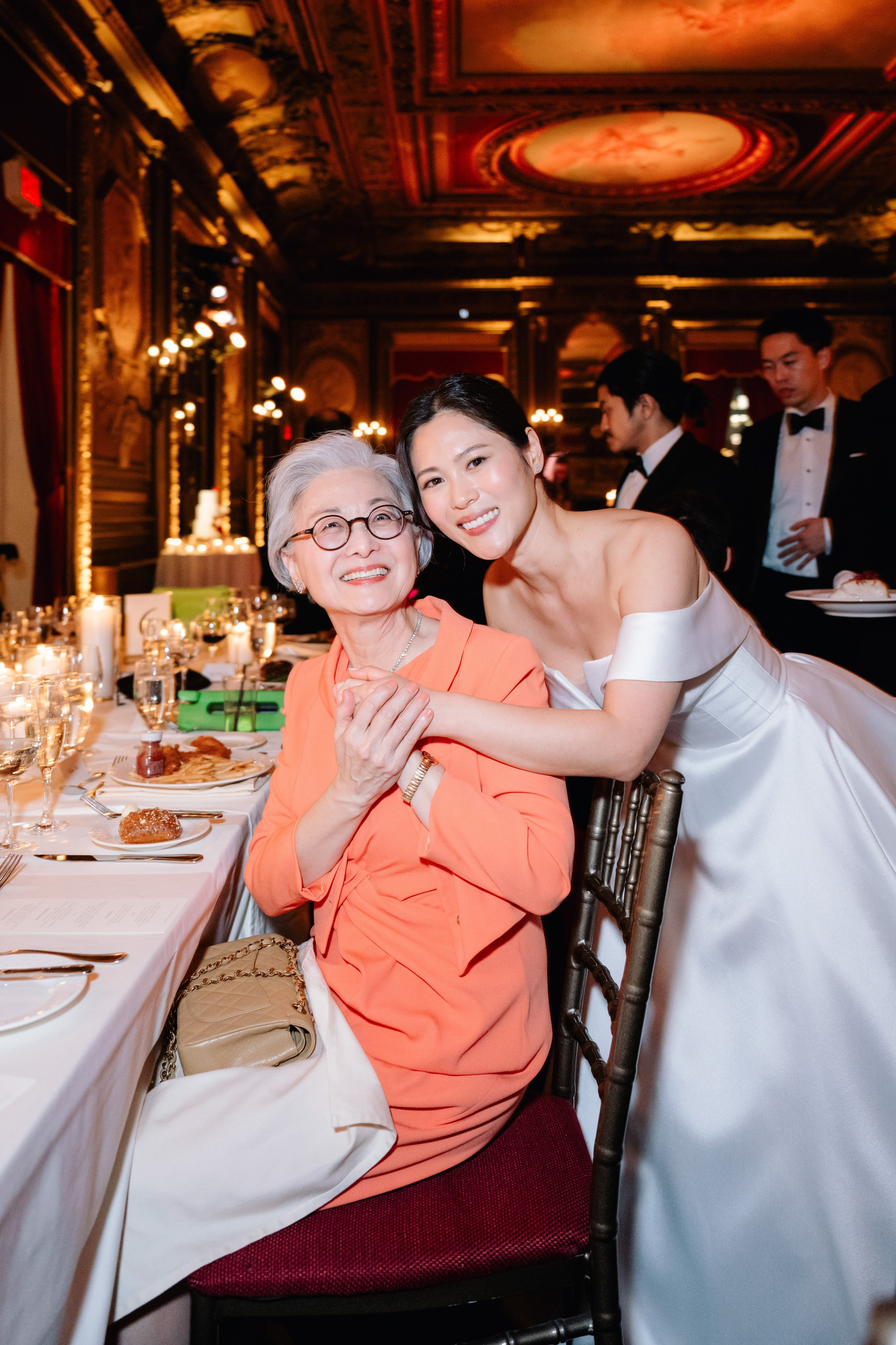 a woman in a white dress