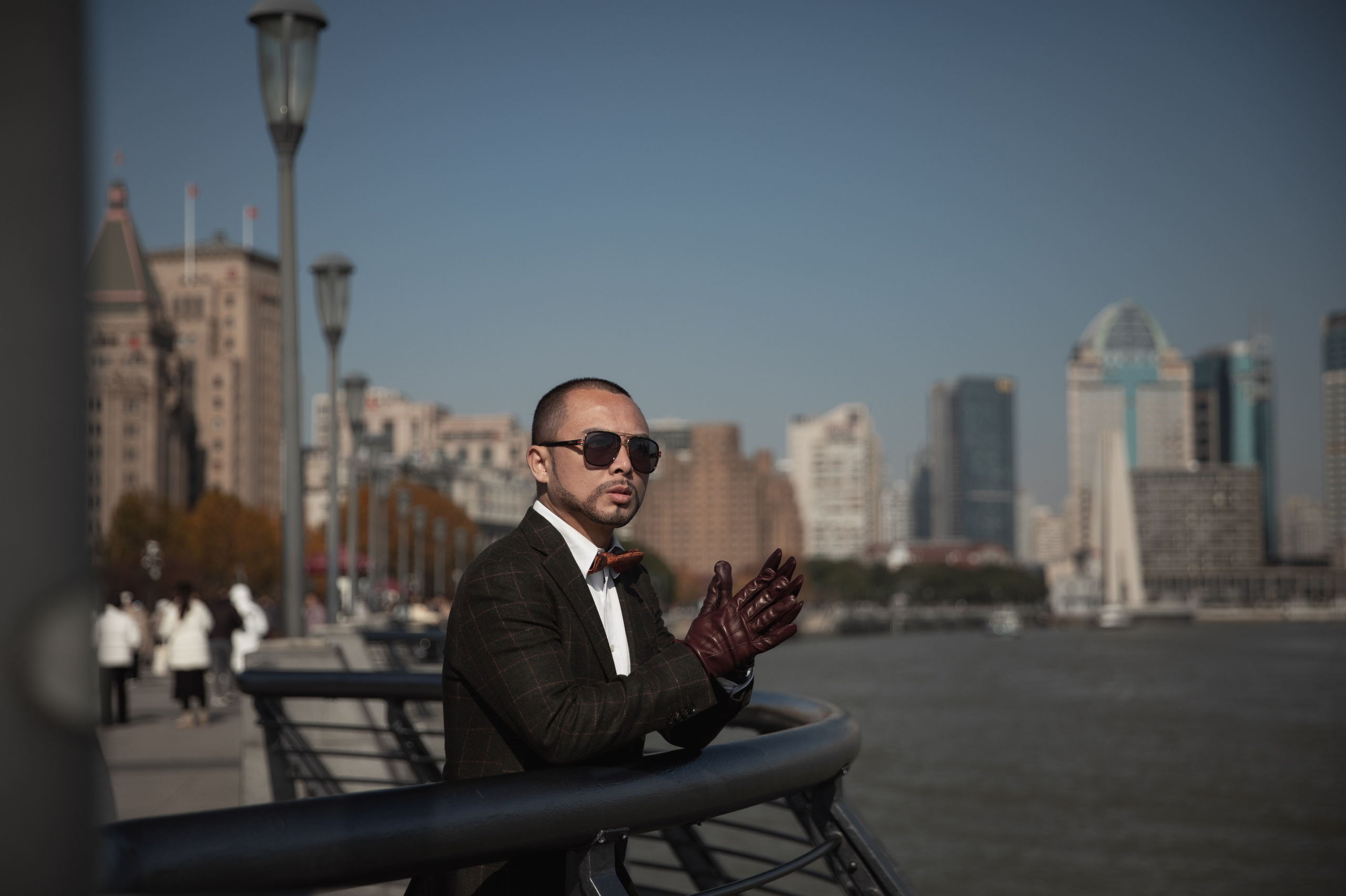 солнечный зимний день в Шанхае