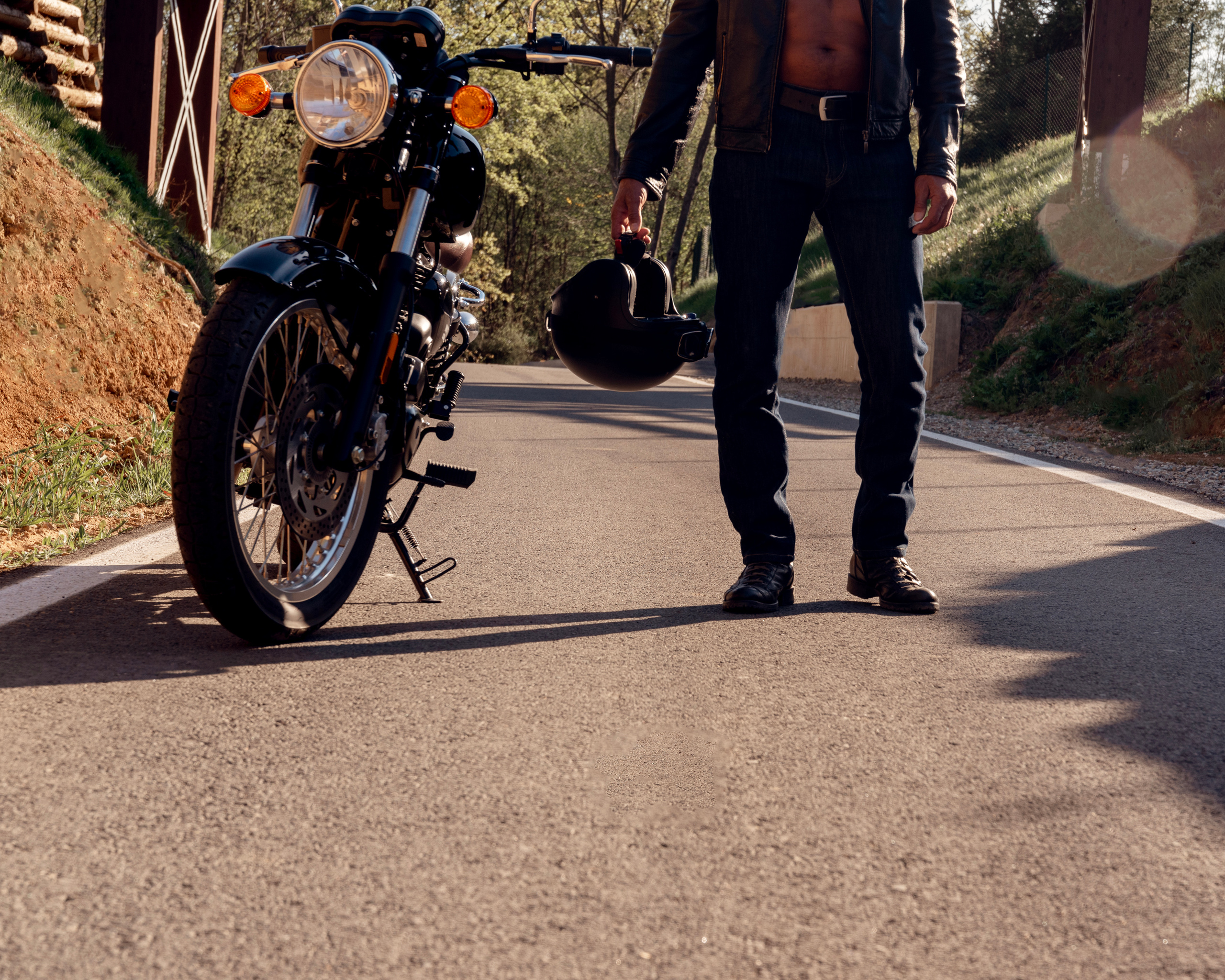 Shooting fotografico ispirato ai film d’azione scene in moto