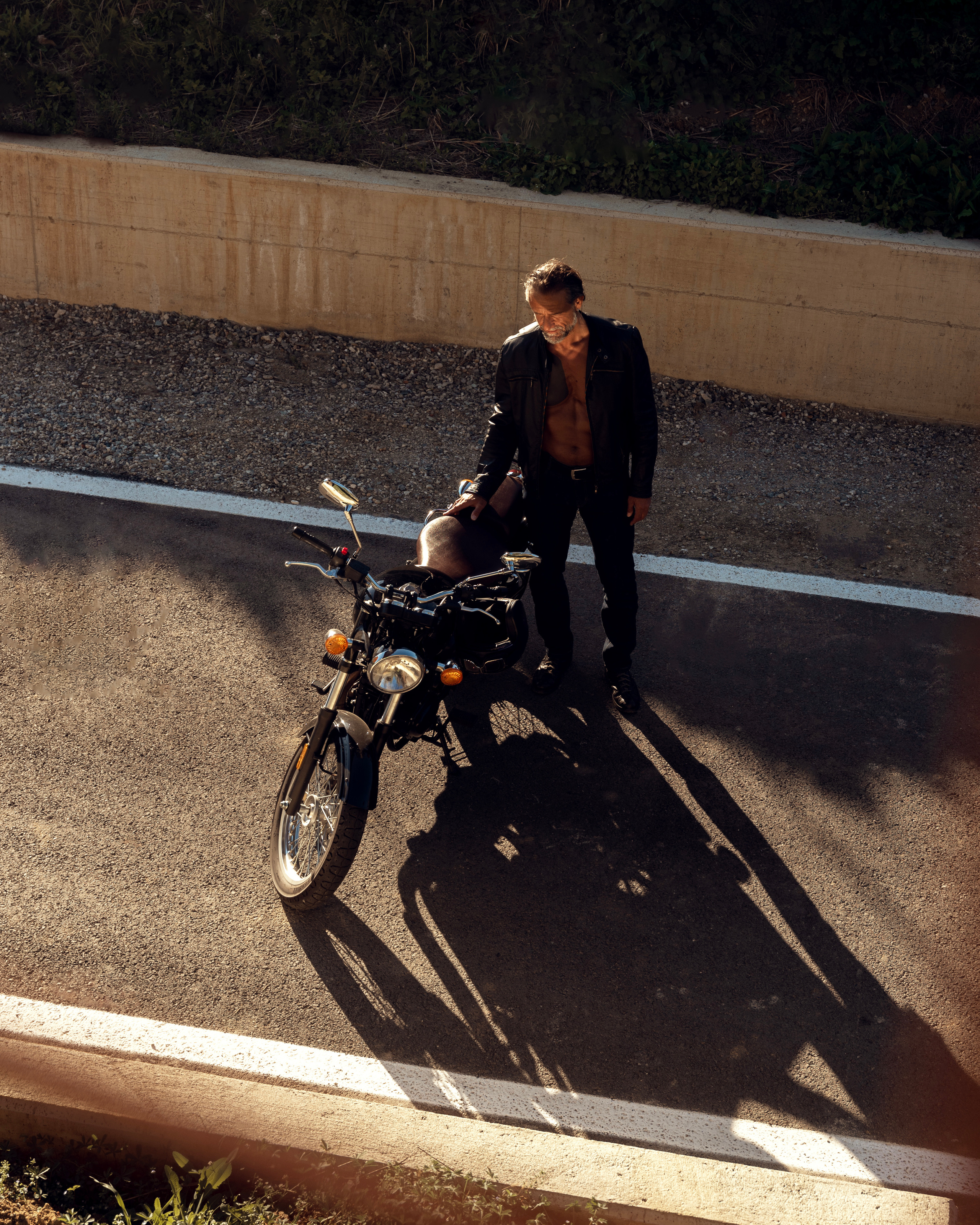 Shooting fotografico ispirato ai film d’azione scene in moto