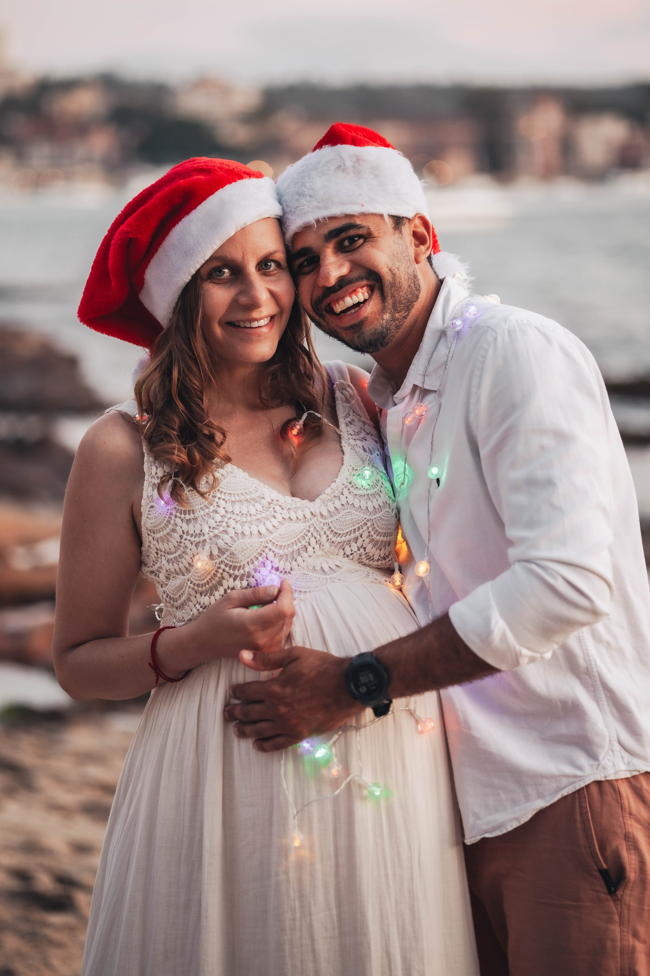 Heather + Tulio + Pregnant + Christmas. True Story Photography