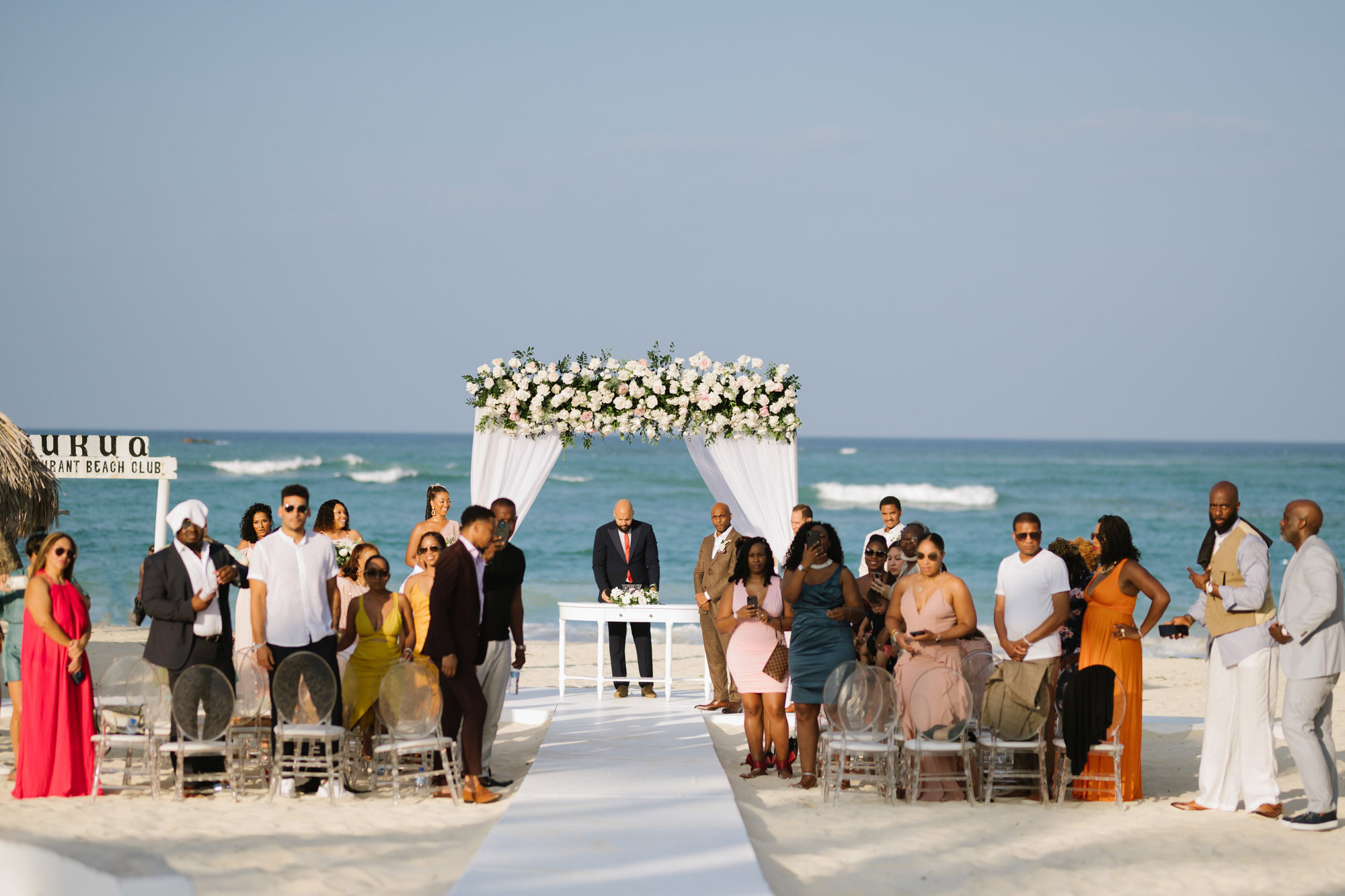 Lauren and Aaron's classic wedding at Kukua beach club