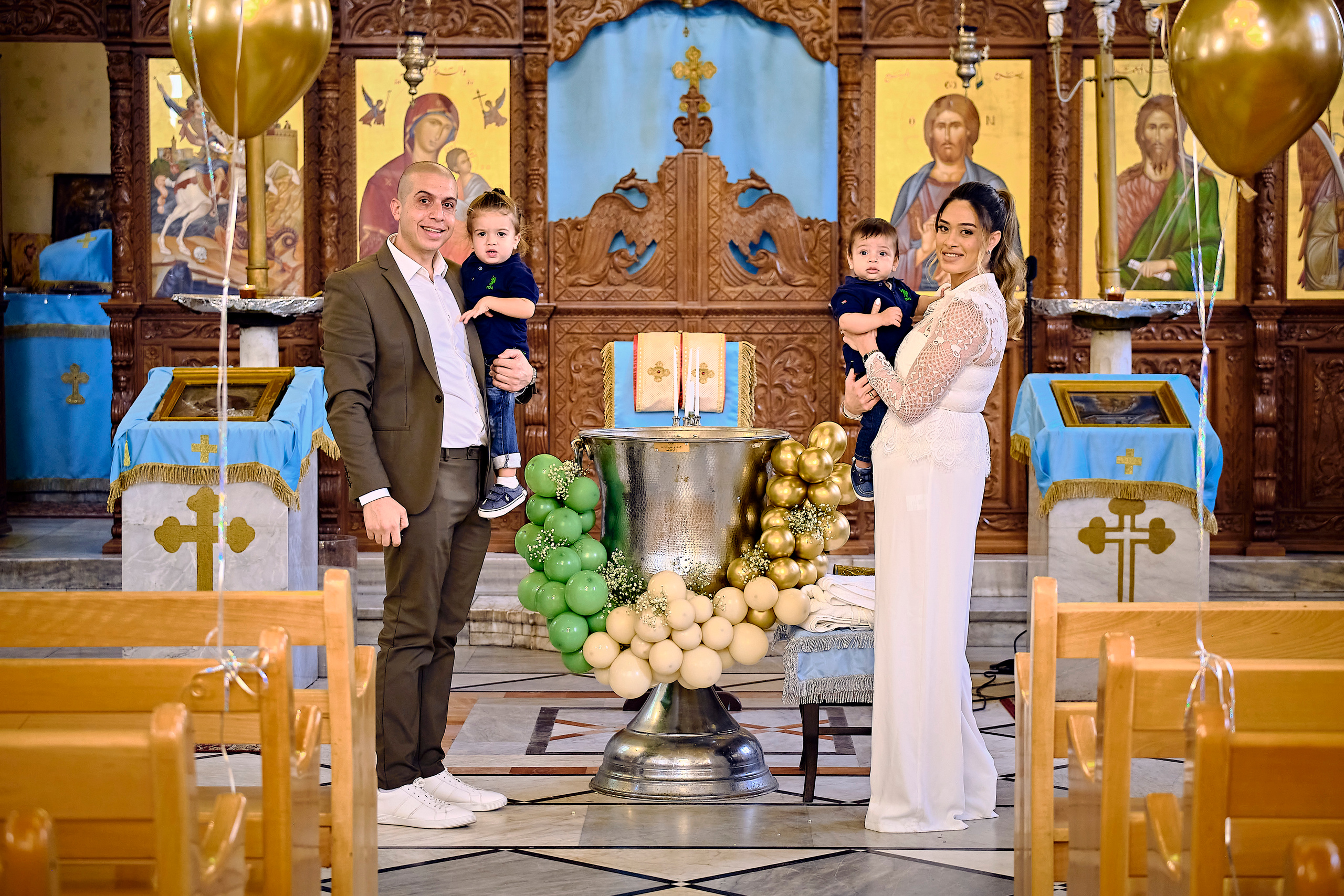 BAPTISM. FADY&CHRISTINA. Church of St.Peter. Yaffo. Middle East Photo Agency — Weddings, Bar & Bat Mitzvahs, Brit Milah, Theater, Magnets, Portraits