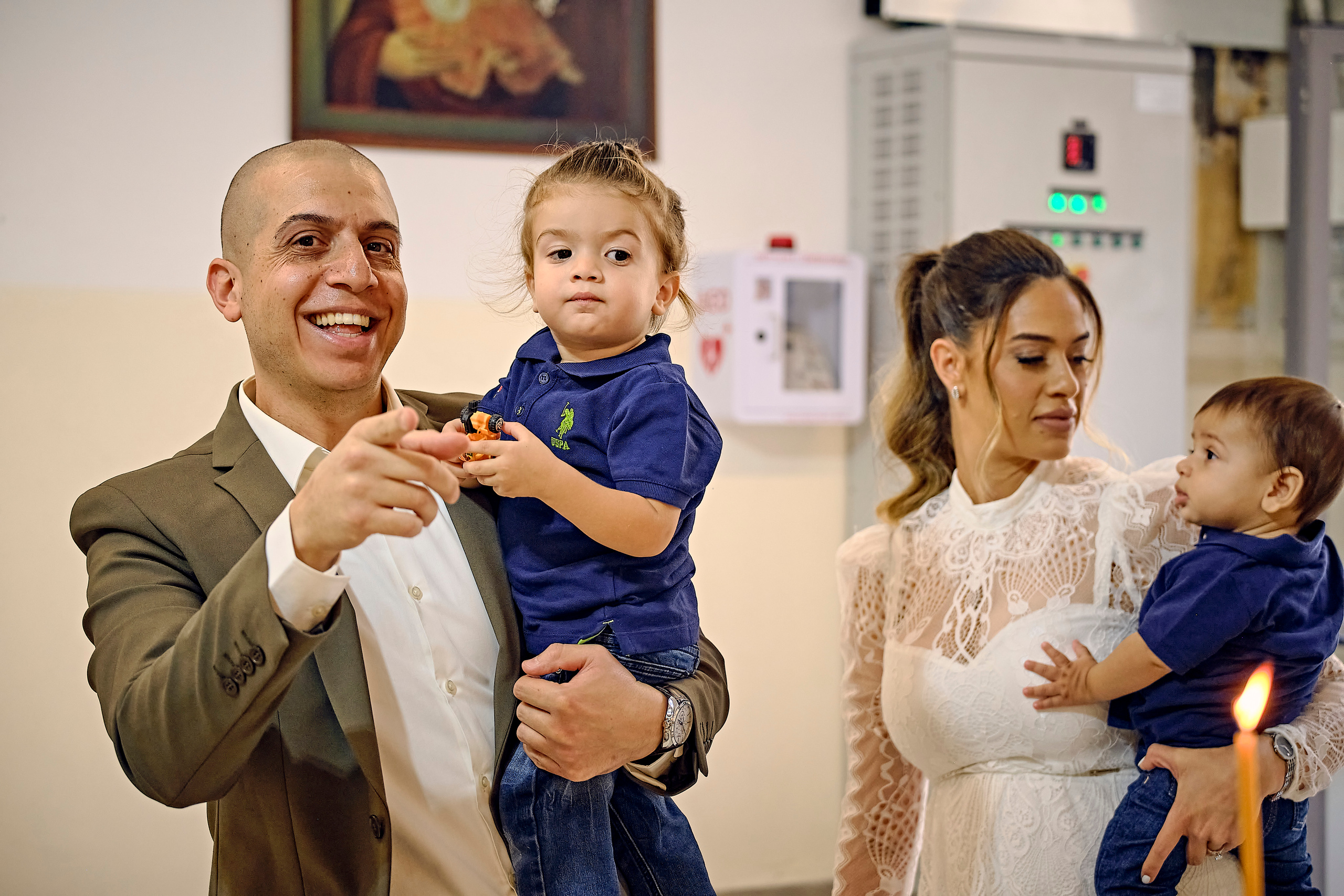 BAPTISM. FADY&CHRISTINA. Church of St.Peter. Yaffo. Middle East Photo Agency — Weddings, Bar & Bat Mitzvahs, Brit Milah, Theater, Magnets, Portraits