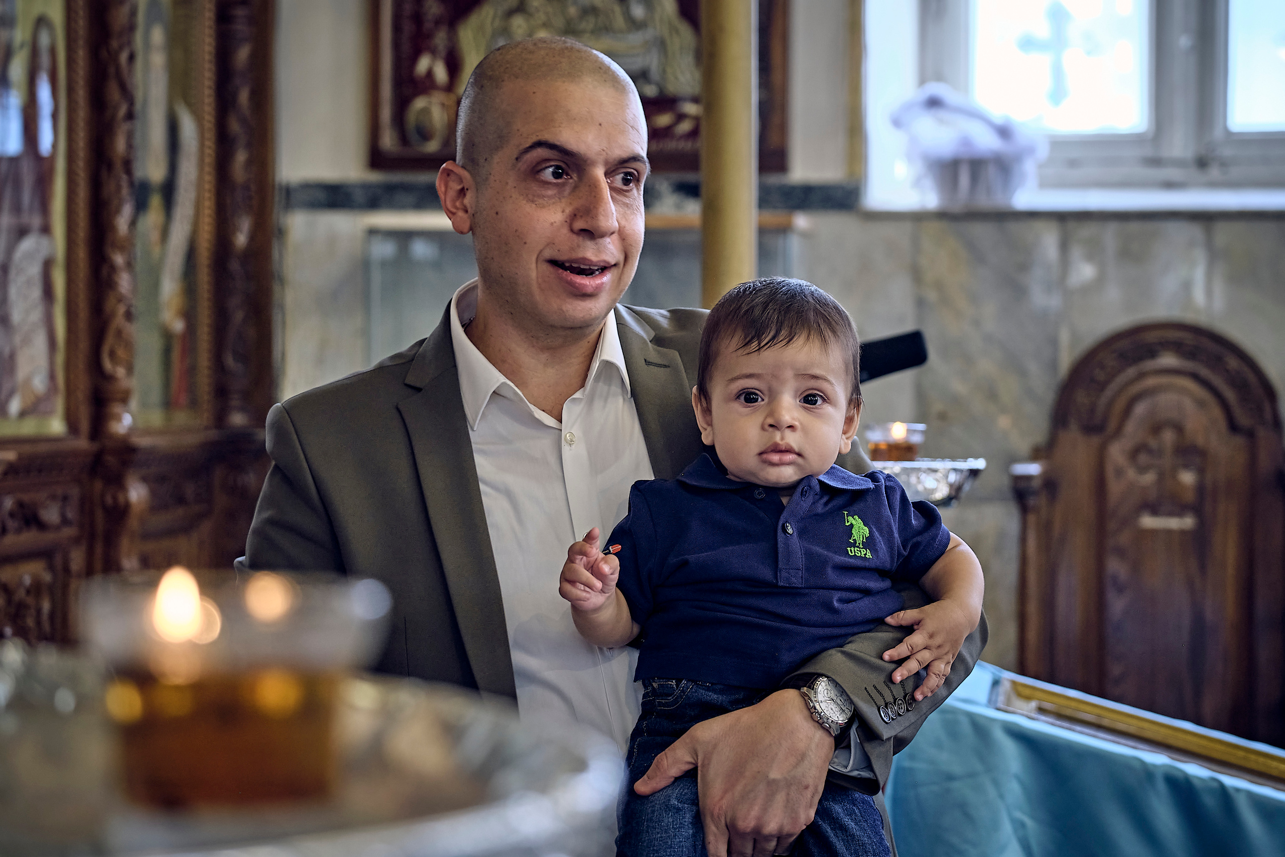 BAPTISM. FADY&CHRISTINA. Church of St.Peter. Yaffo. Middle East Photo Agency — Weddings, Bar & Bat Mitzvahs, Brit Milah, Theater, Magnets, Portraits