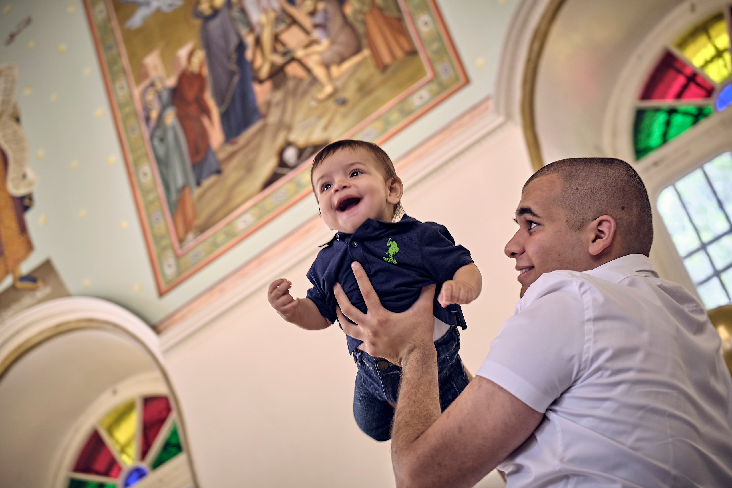 BAPTISM. FADY&CHRISTINA. Church of St.Peter. Yaffo. Middle East Photo Agency — Weddings, Bar & Bat Mitzvahs, Brit Milah, Theater, Magnets, Portraits