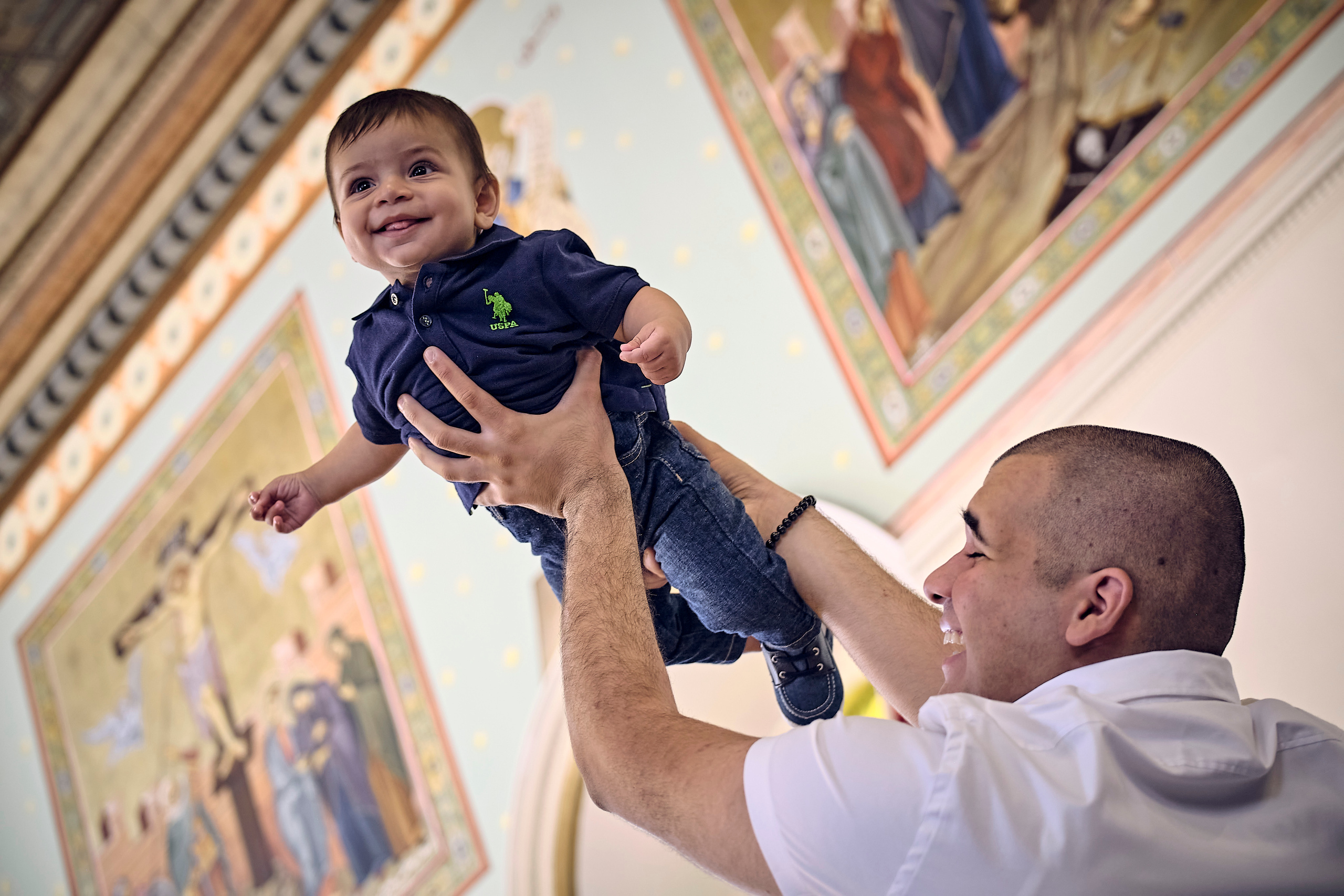 BAPTISM. FADY&CHRISTINA. Church of St.Peter. Yaffo. Middle East Photo Agency — Weddings, Bar & Bat Mitzvahs, Brit Milah, Theater, Magnets, Portraits
